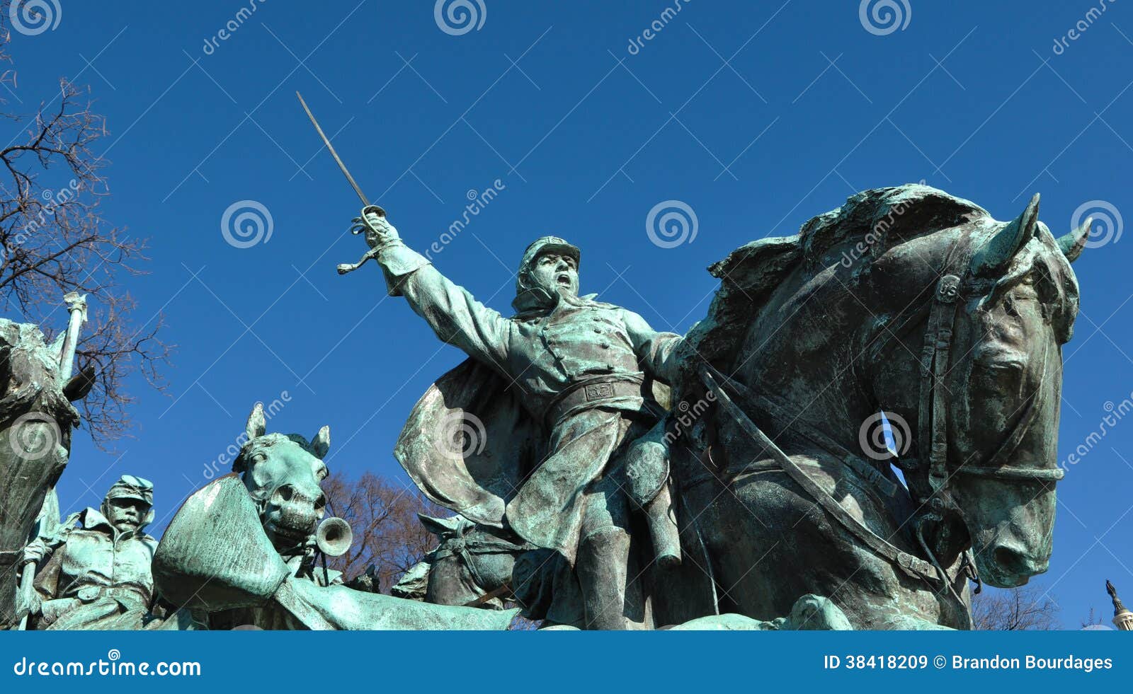Civil War Statue stock image. Image of patriotism, charge 38418209