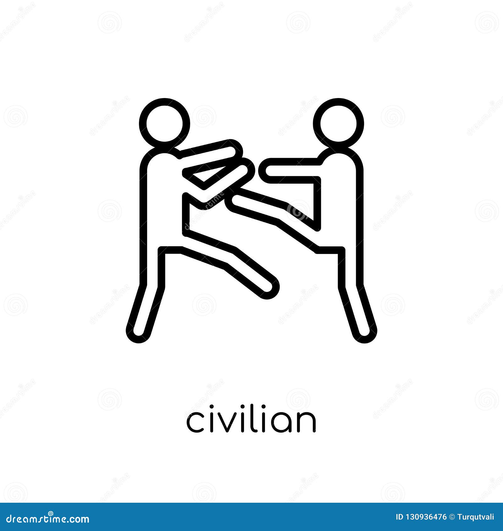 Civilian Linear Icon. Modern Outline Civilian Logo Concept On Wh Vector ...