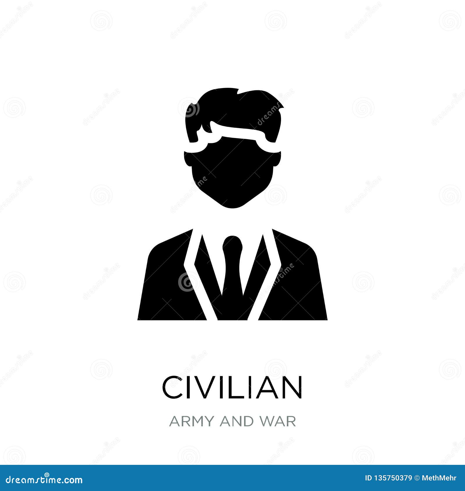 Civilian Vector Icon On White Background. Flat Vector Civilian Icon ...