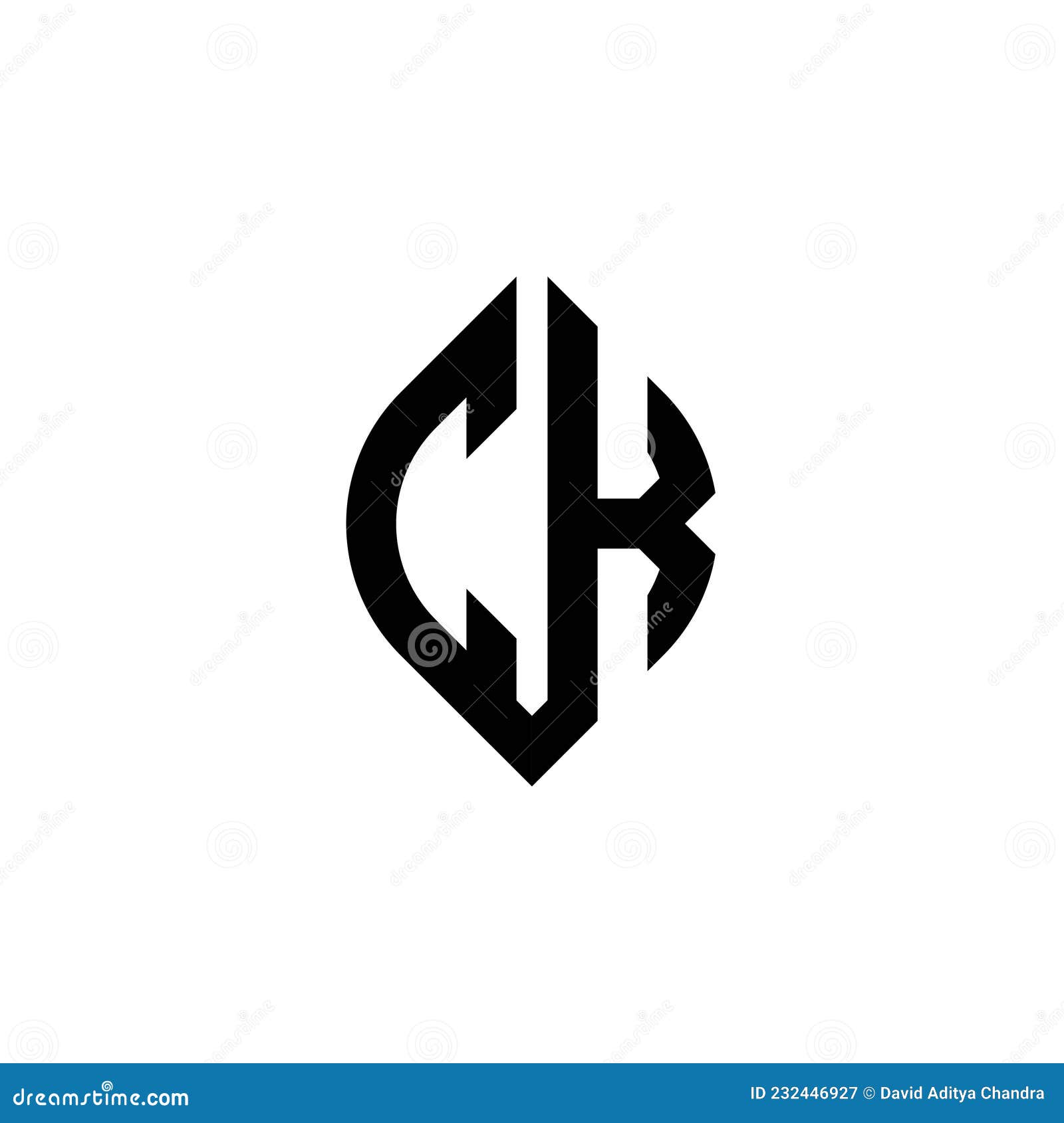 CK Logo Monogram Geometric Shape Style Stock Vector - Illustration of ...