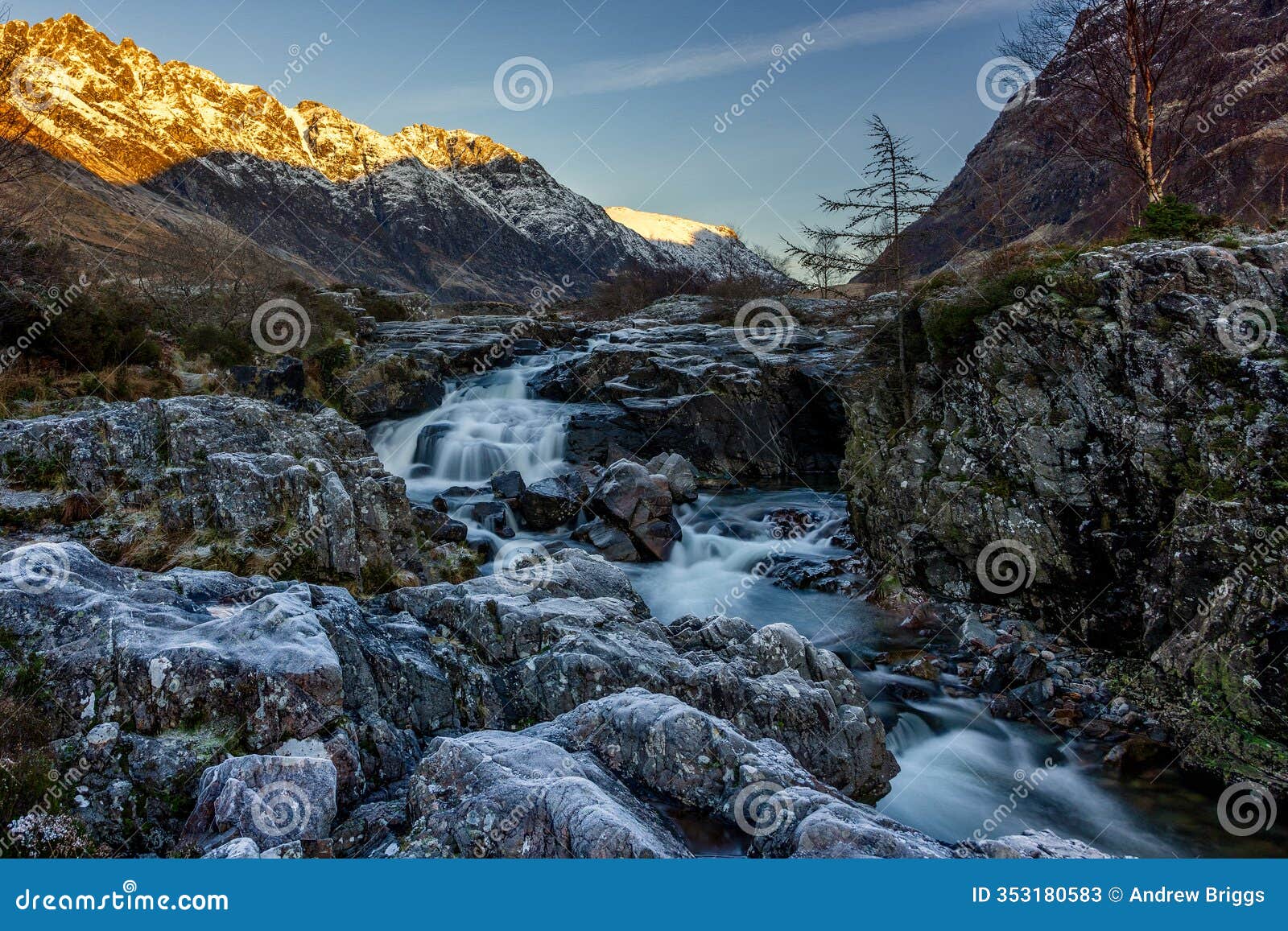 the clachaig falls in glencoe scotland