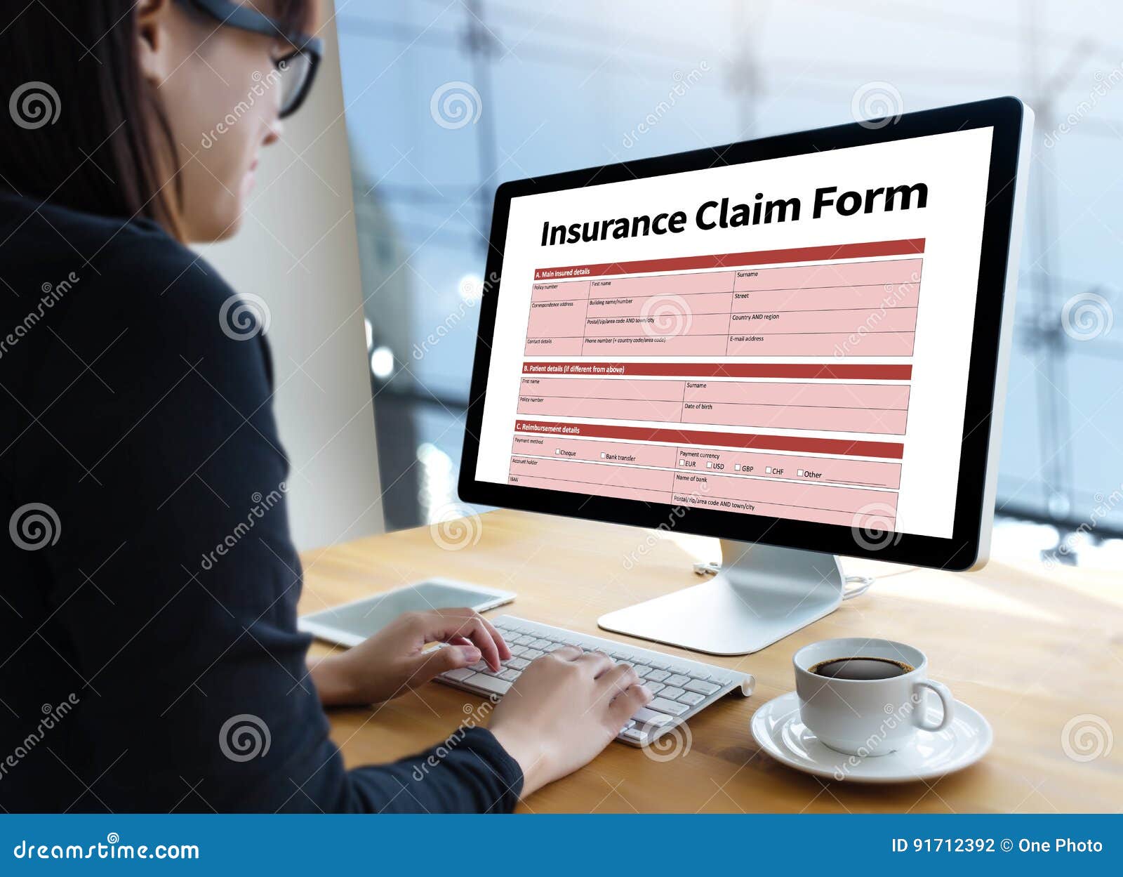 claims health insurance form , business concept , insured claims