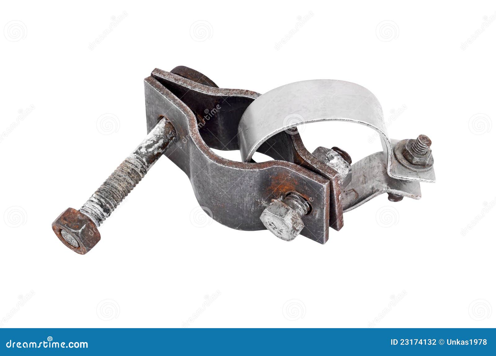 Clamp collar for pipe with stock photo. Image of nipple 23174132