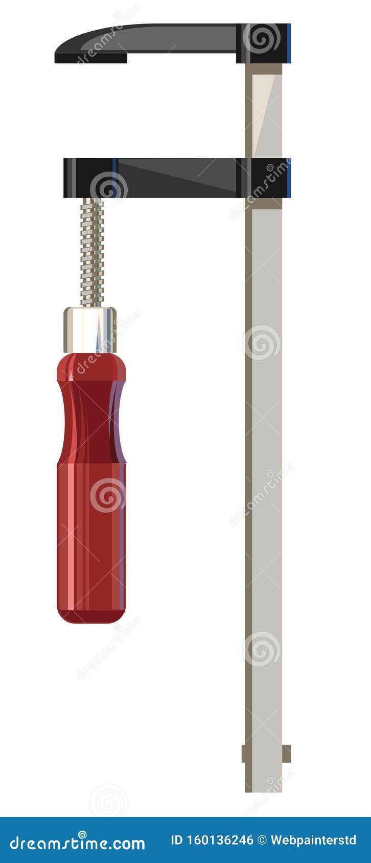 clamp for compression.  image with a transparent background.