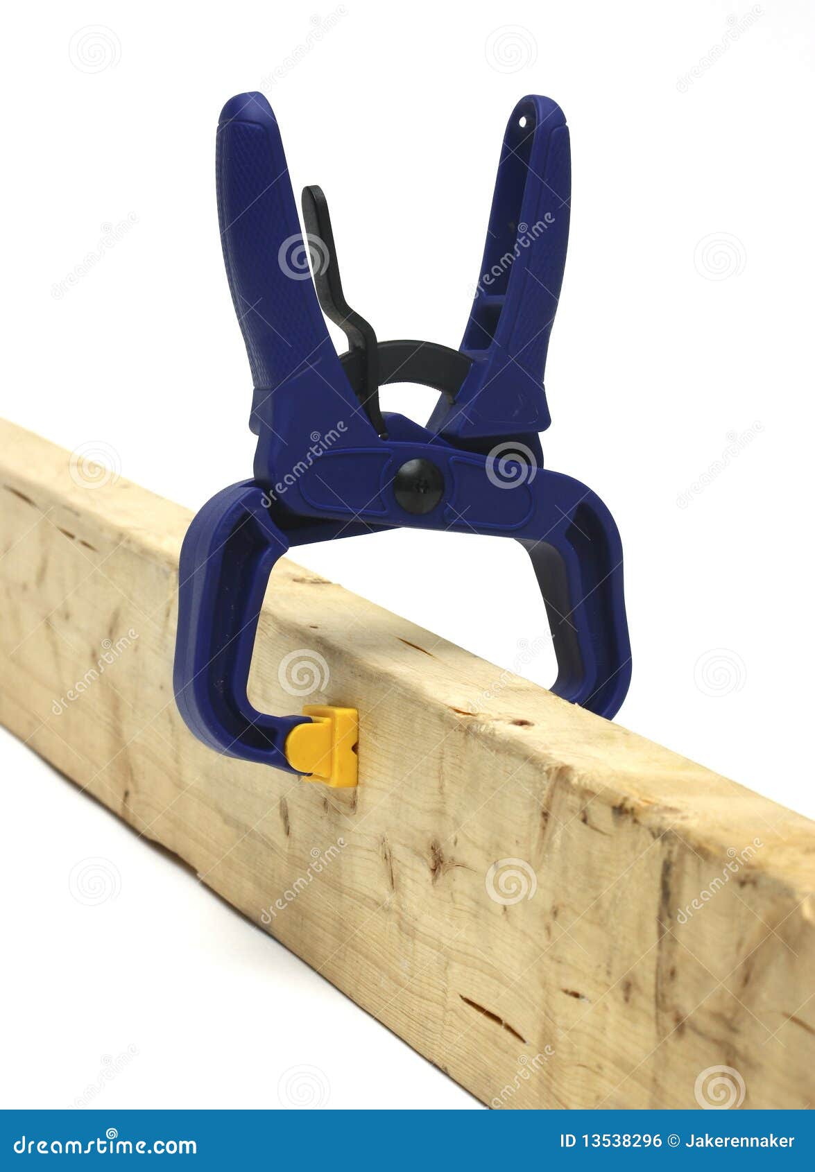 Clamp holding wood stock photo. Image of tough, construct 13538296