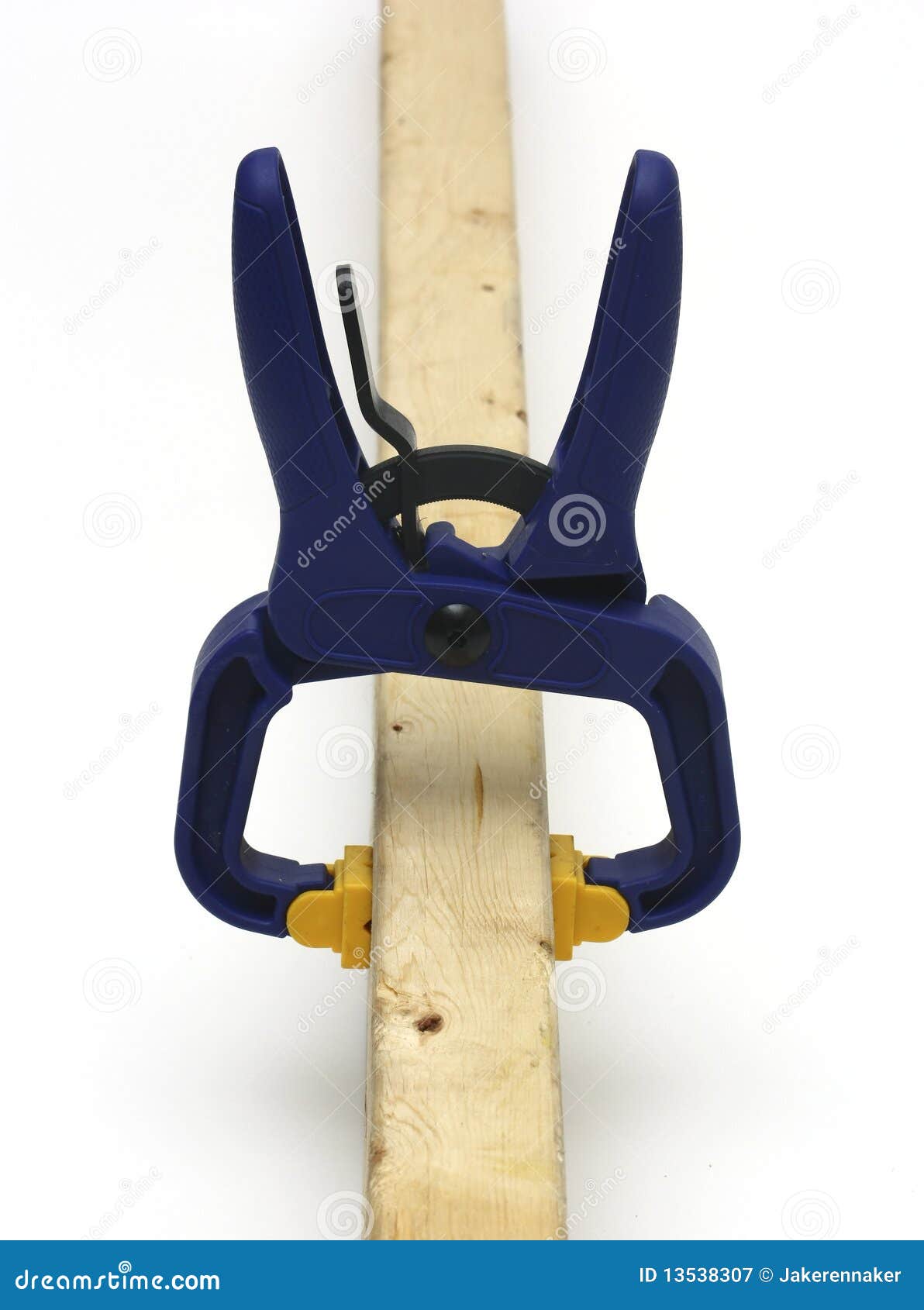 Clamp holding wood stock image. Image of construction 13538307
