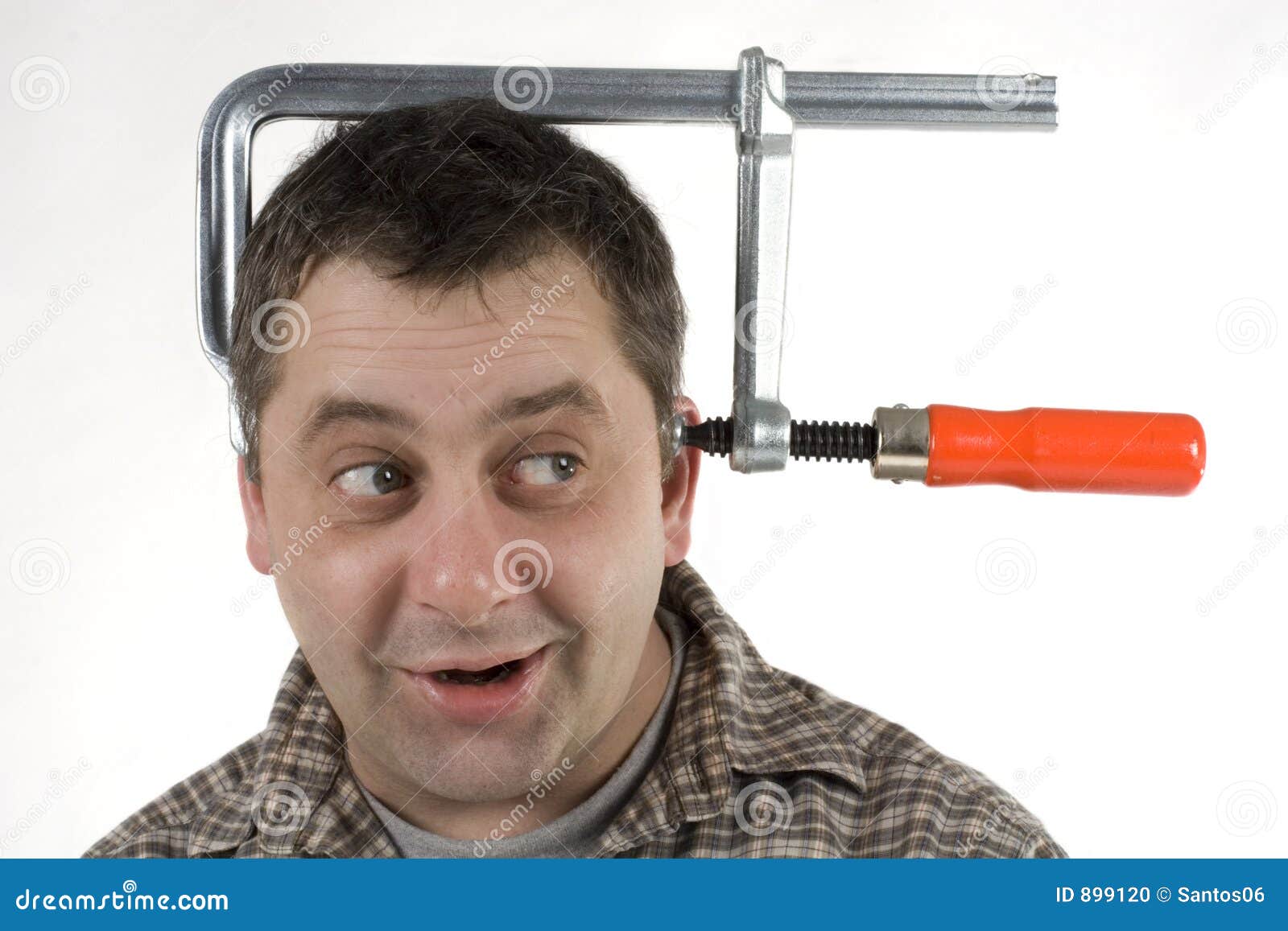 Clamped head stock photo. Image of affixed, abstract, crimped 899120