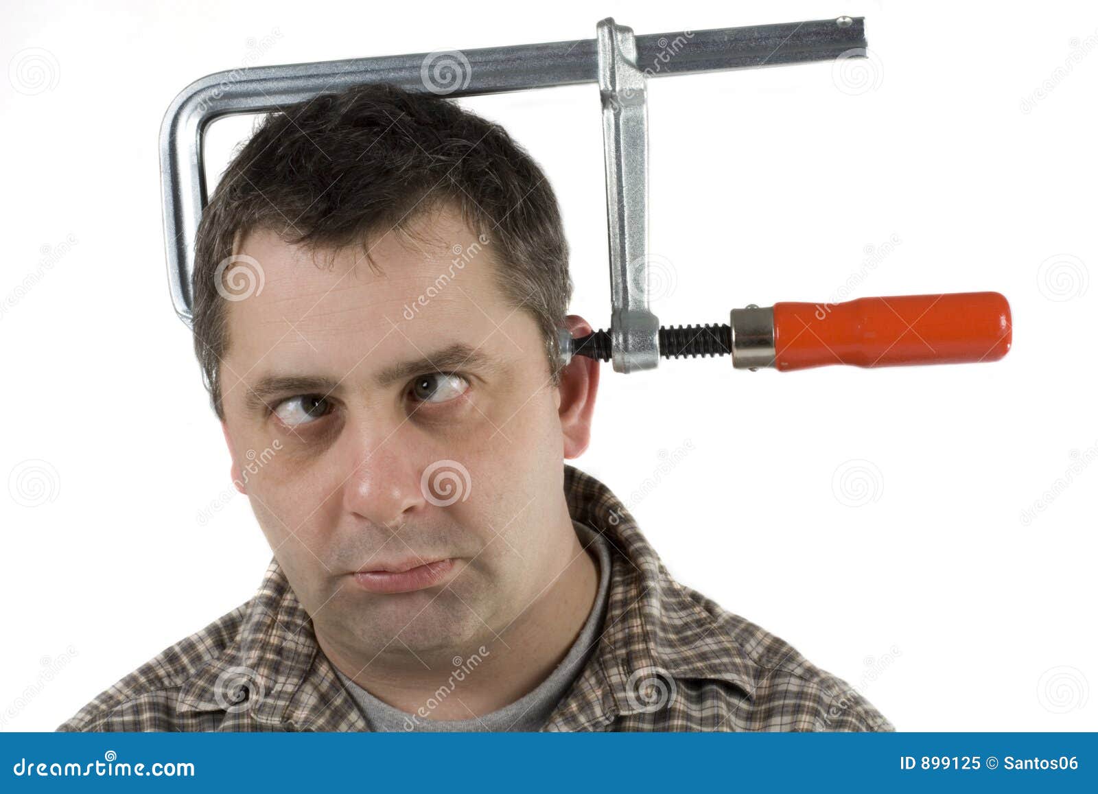 Clamped head stock image. Image of cramp, hokum, person 899125
