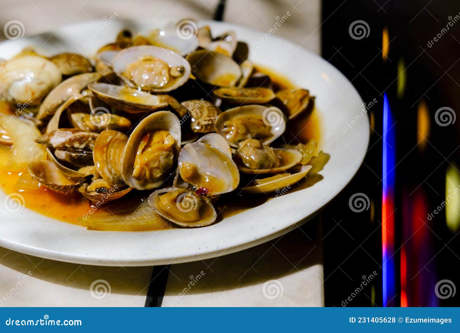 Clams Black Bean Sauce stock photo. Image of cuisine 231405628