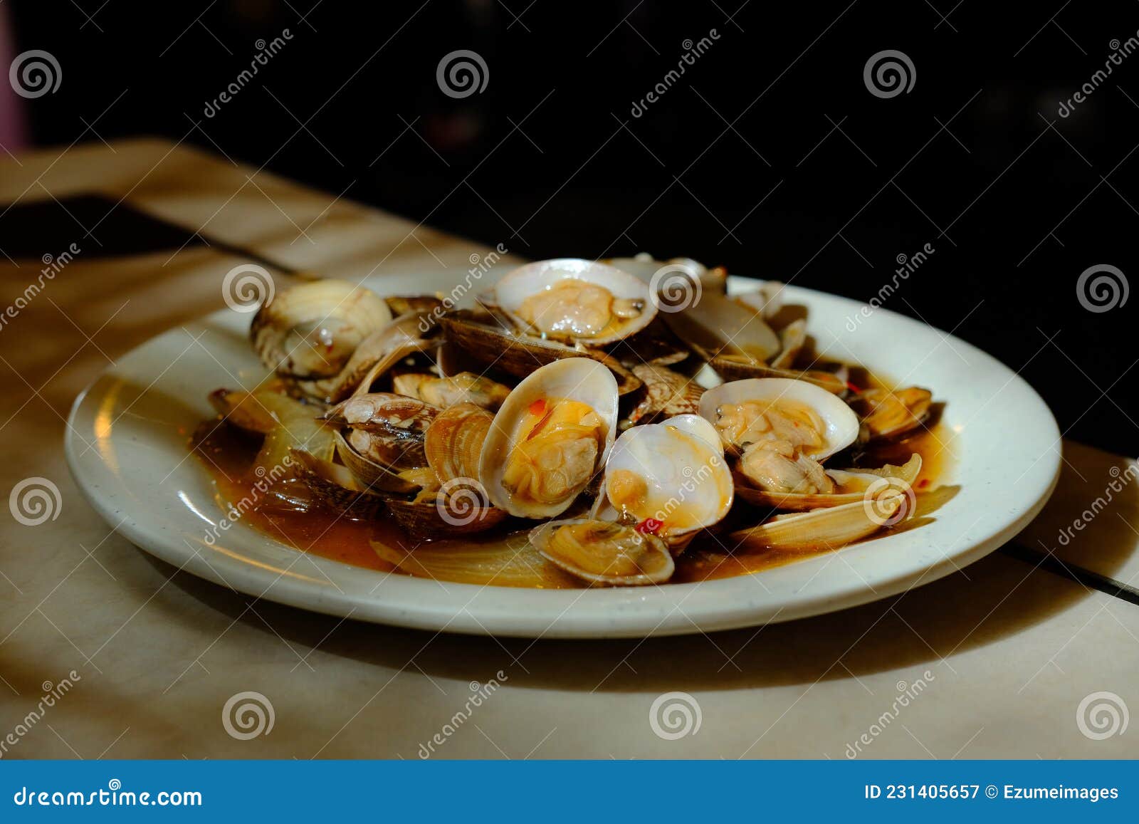 Clams Black Bean Sauce stock image. Image of clams, dinner 231405657