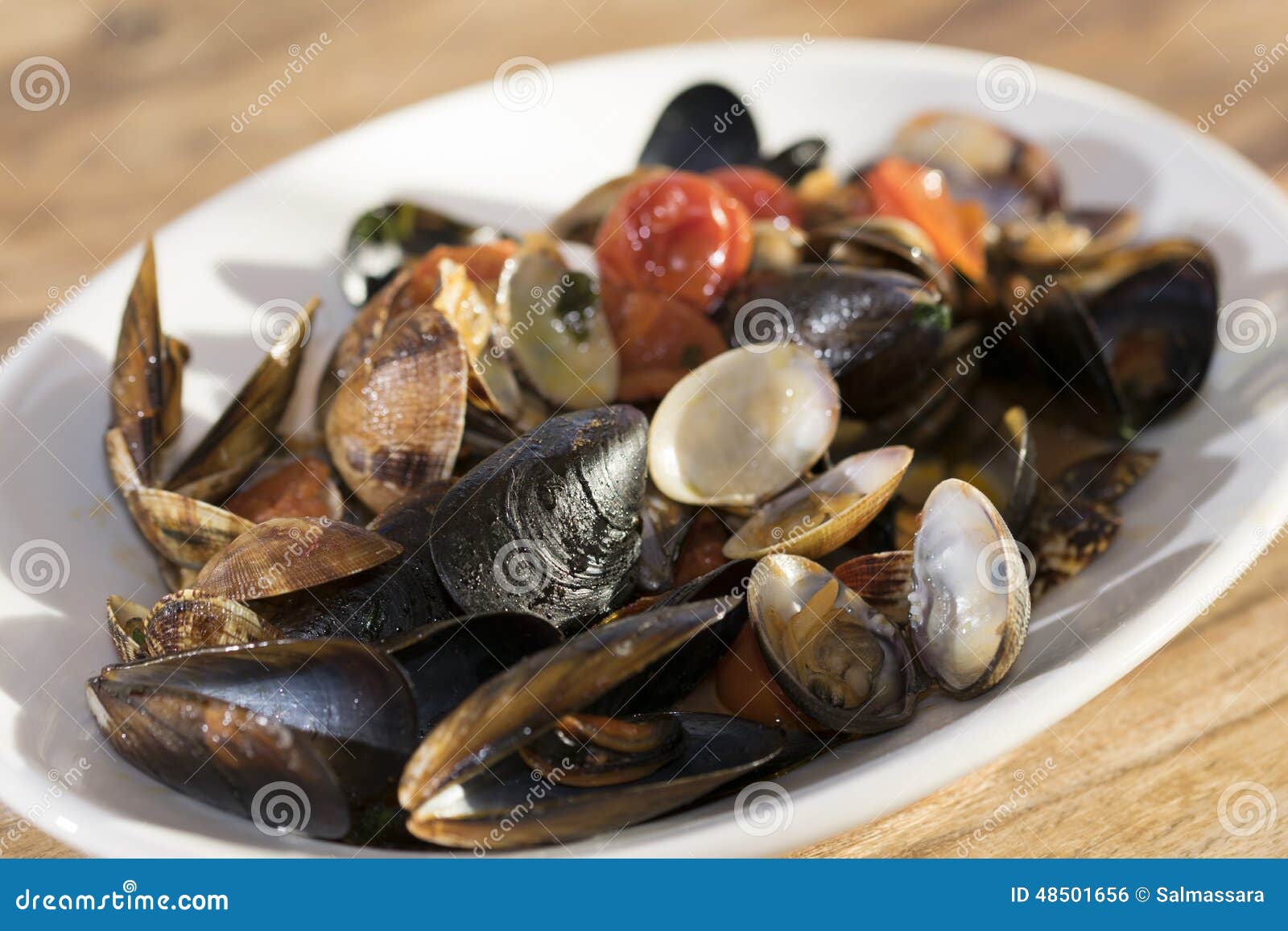 Clams and mussels stock photo. Image of garlic, cook 48501656