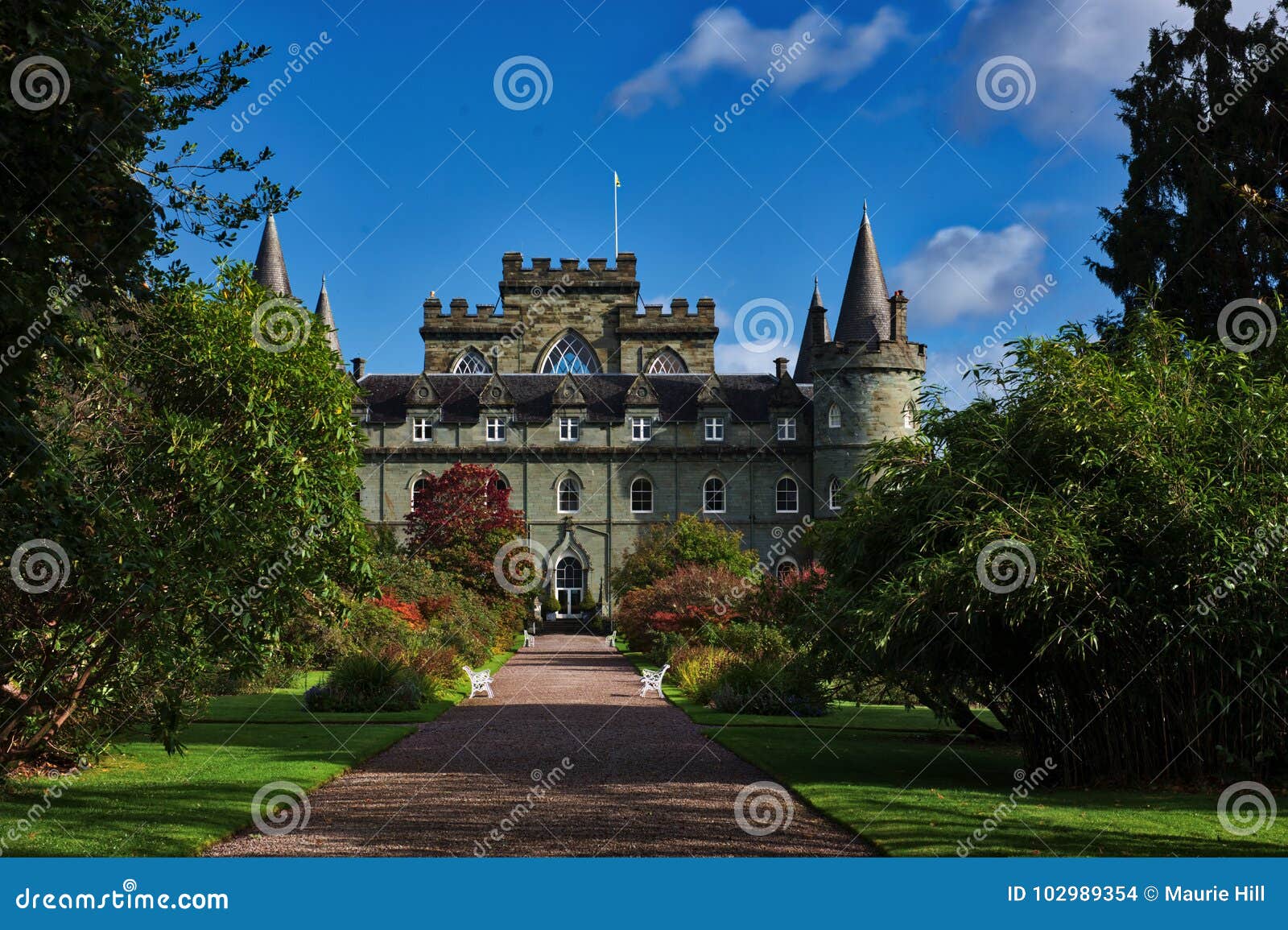 Clan Campbell Inverary Castle Stock Photo - Image of autum, speed: 102989354