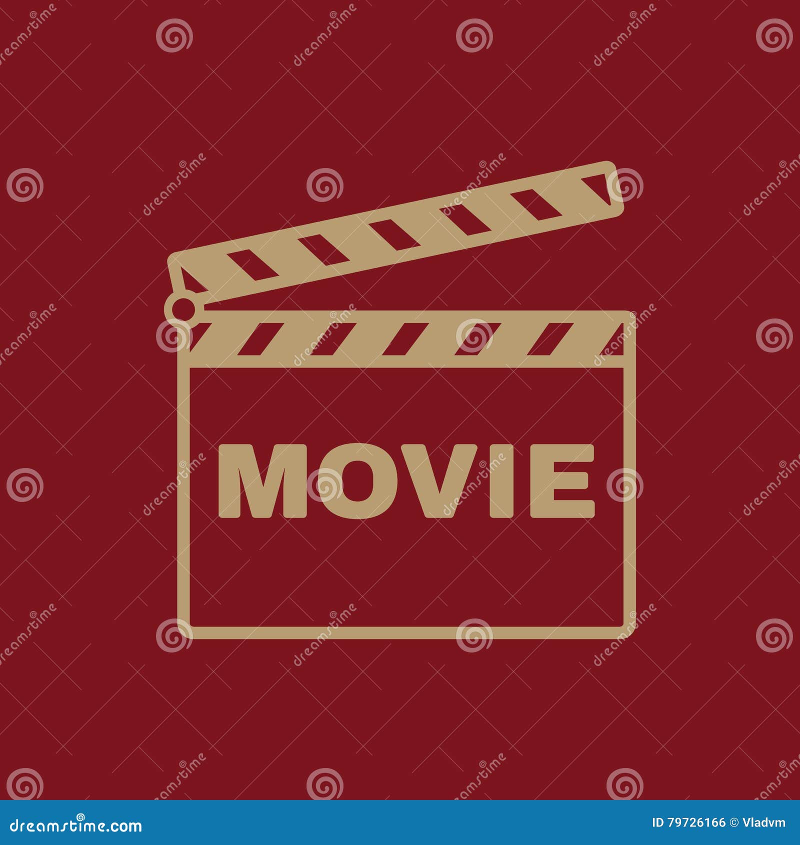 The Clapper Board Icon. Movie Symbol Stock Vector - Illustration of ...