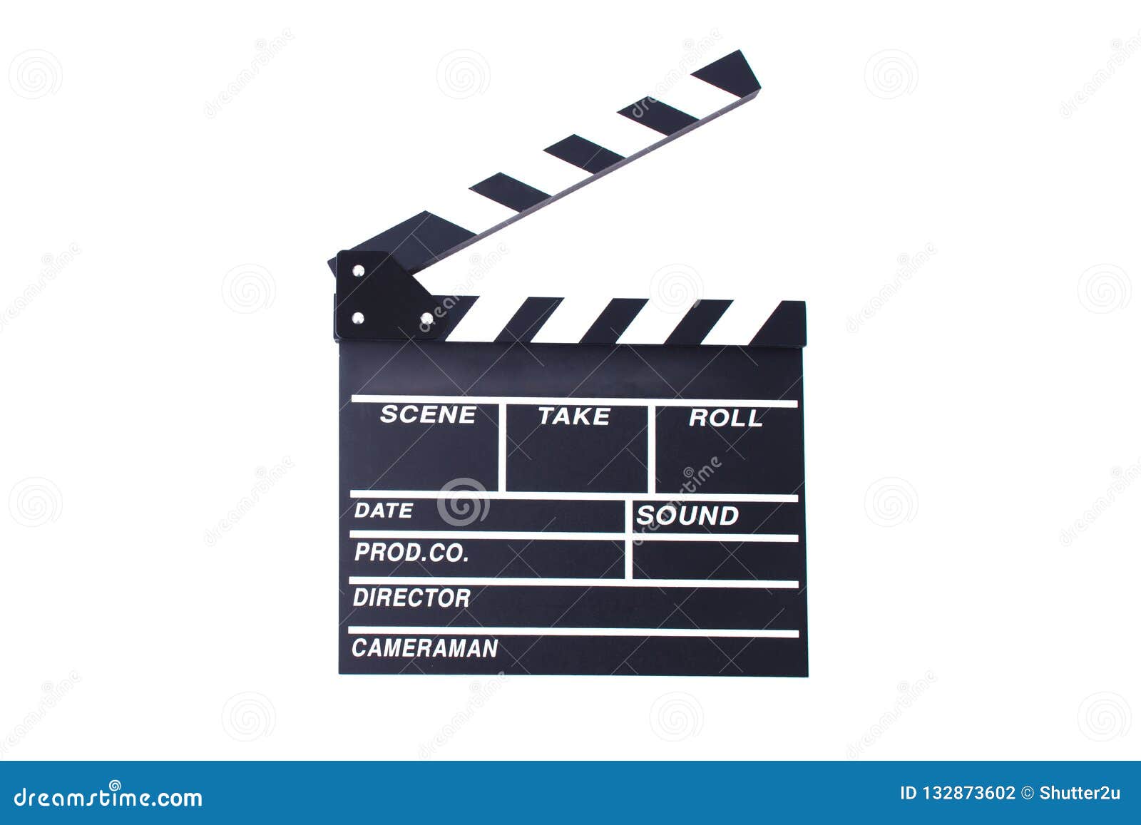 clapperboard or slate for director cut scene in action movie for