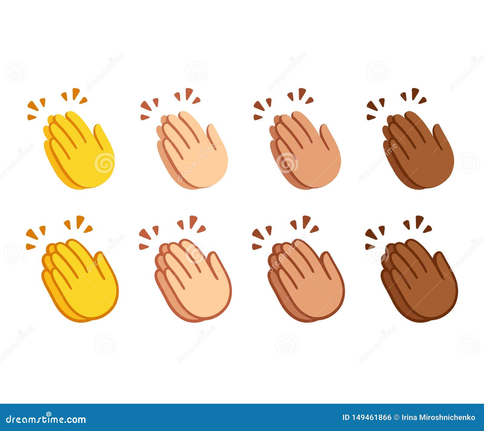 clapping hands emoji set