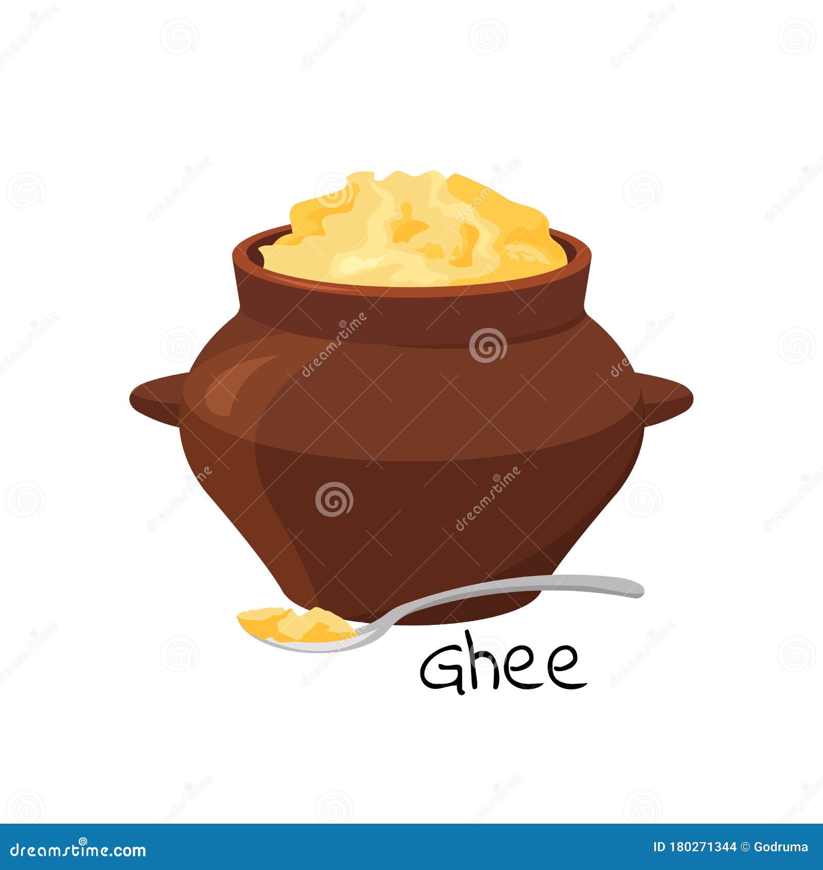 clarified ghee butter jar. food ingredient for cooking. 
