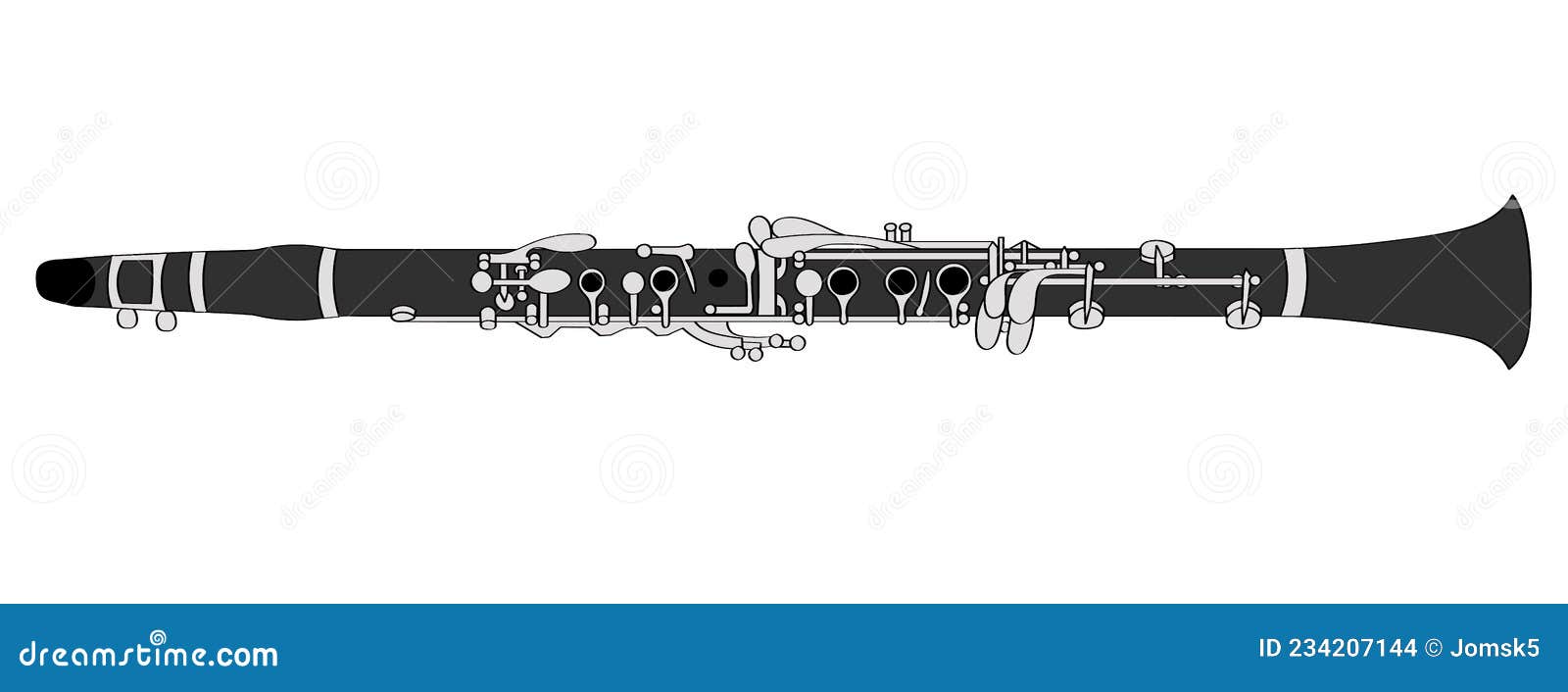 How to Draw a Clarinet (Musical Instruments) Step by Step |  DrawingTutorials101.com