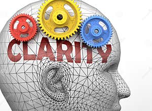 Clarity And Human Mind Pictured As Word Clarity Inside A Head To 