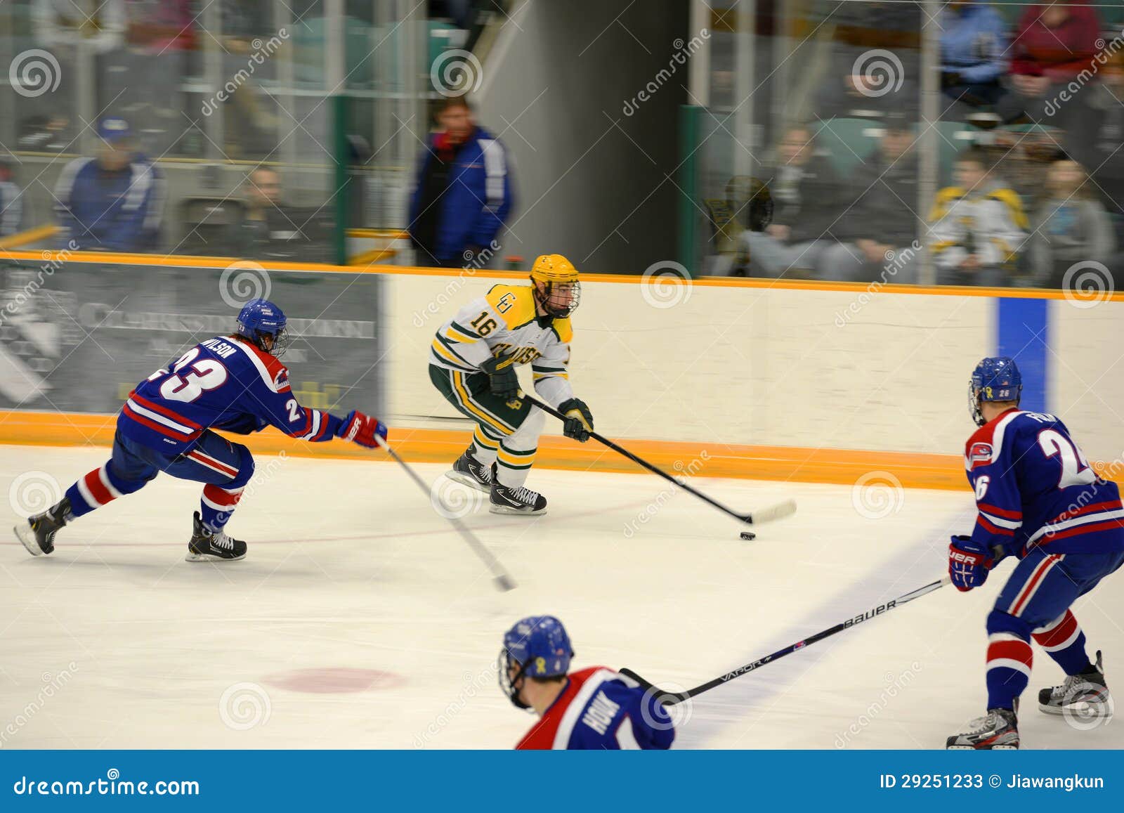 Clarkson 16 in NCAA Hockey Game Editorial Stock Photo Image of