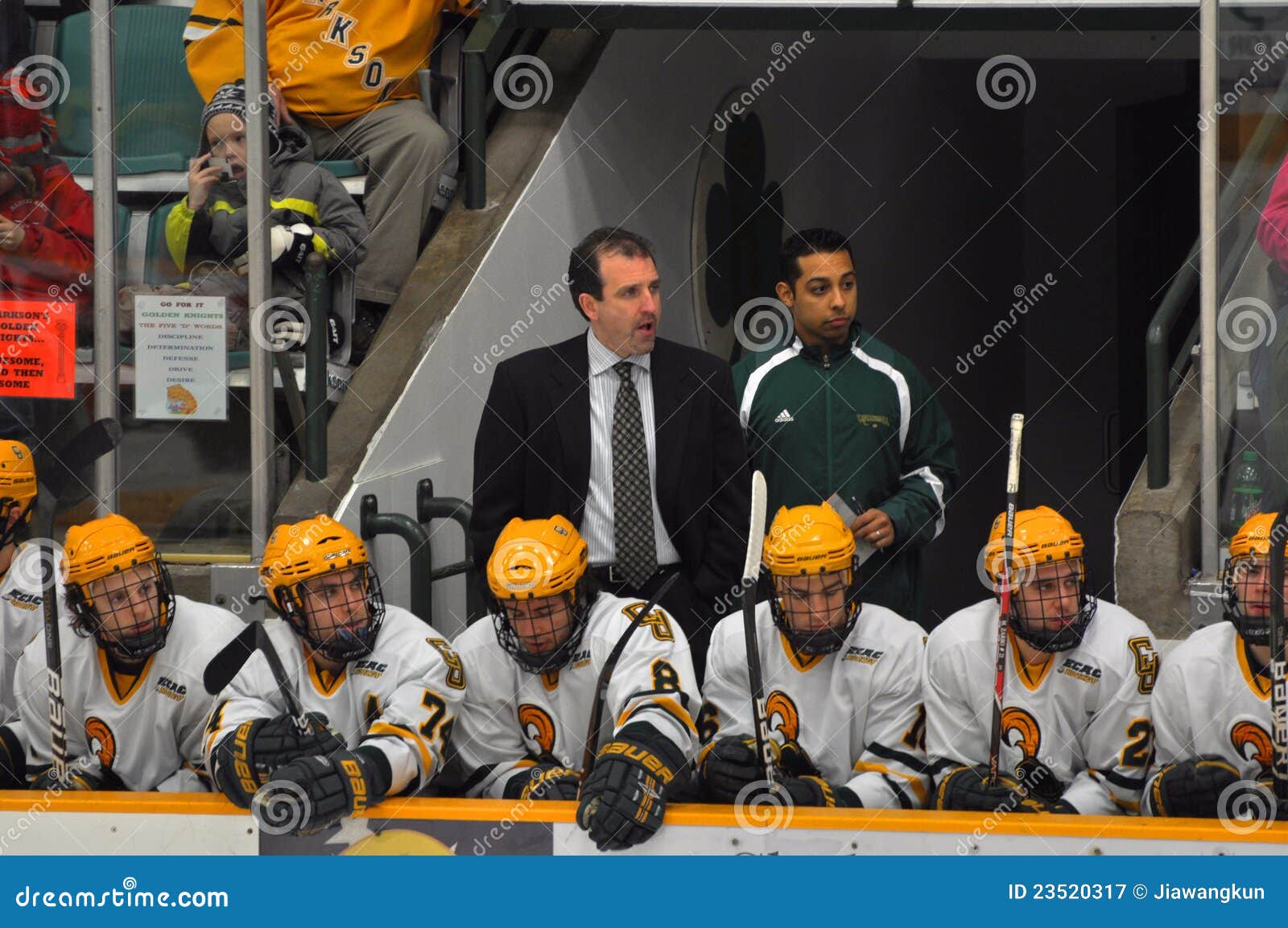 Clarkson Bench In NCAA Hockey Game Editorial Photography Image 23520317