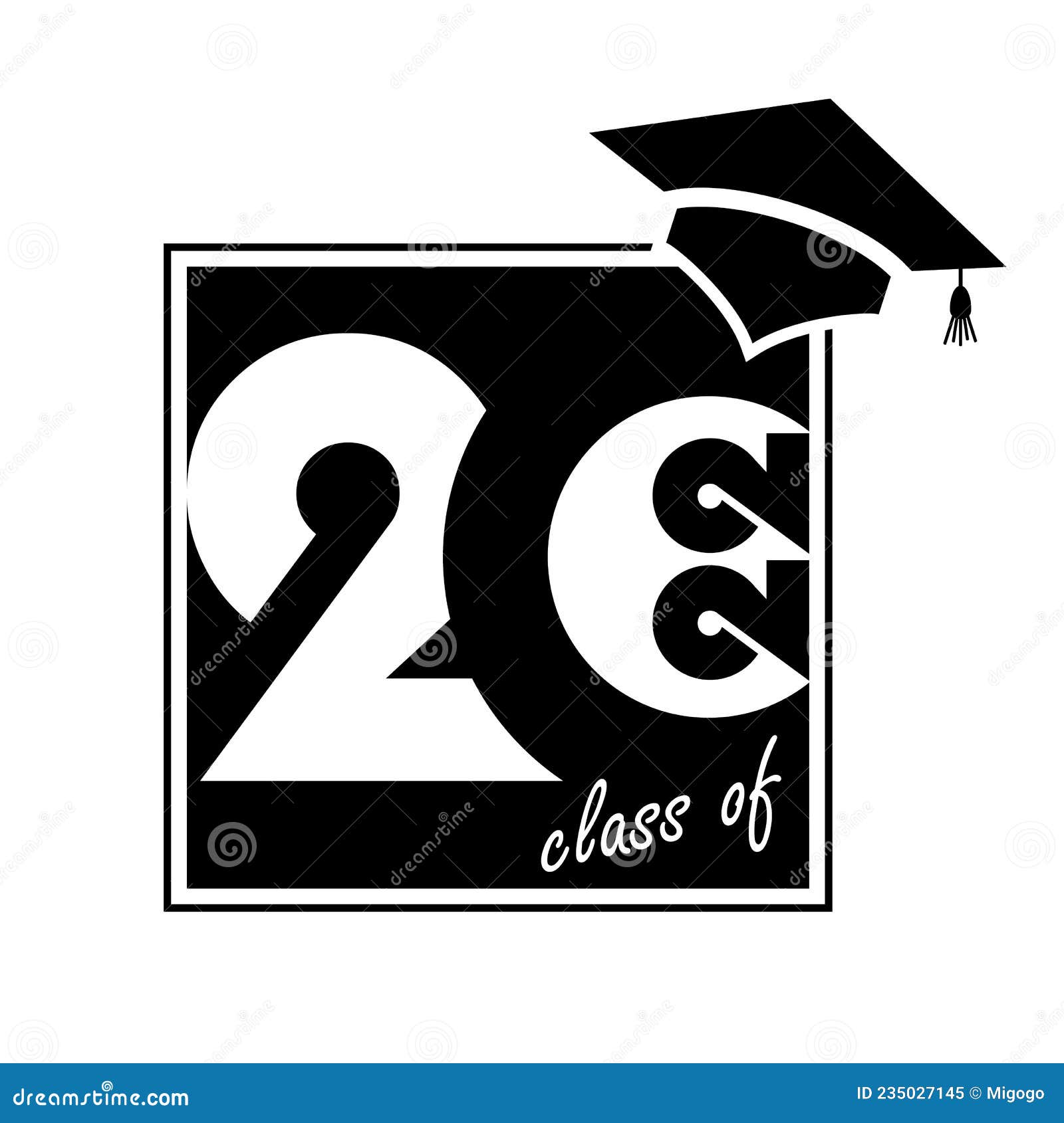 Clase De 2022 De. Portada De La Tarjeta Para La Graduación De 2022.  Ilustración del Vector - Ilustración de ceremonia, aprendizaje: 235027145