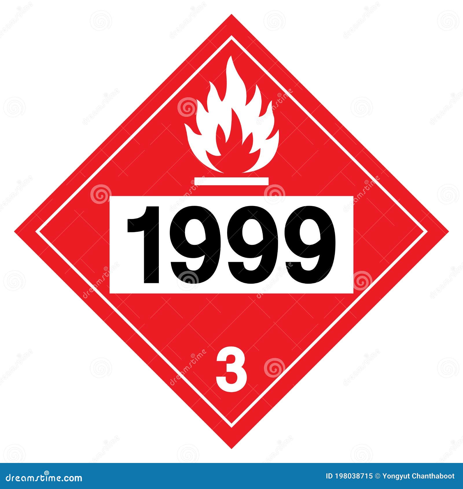 class 3 asphalt un1999  sign,  , isolate on white background, label .eps10