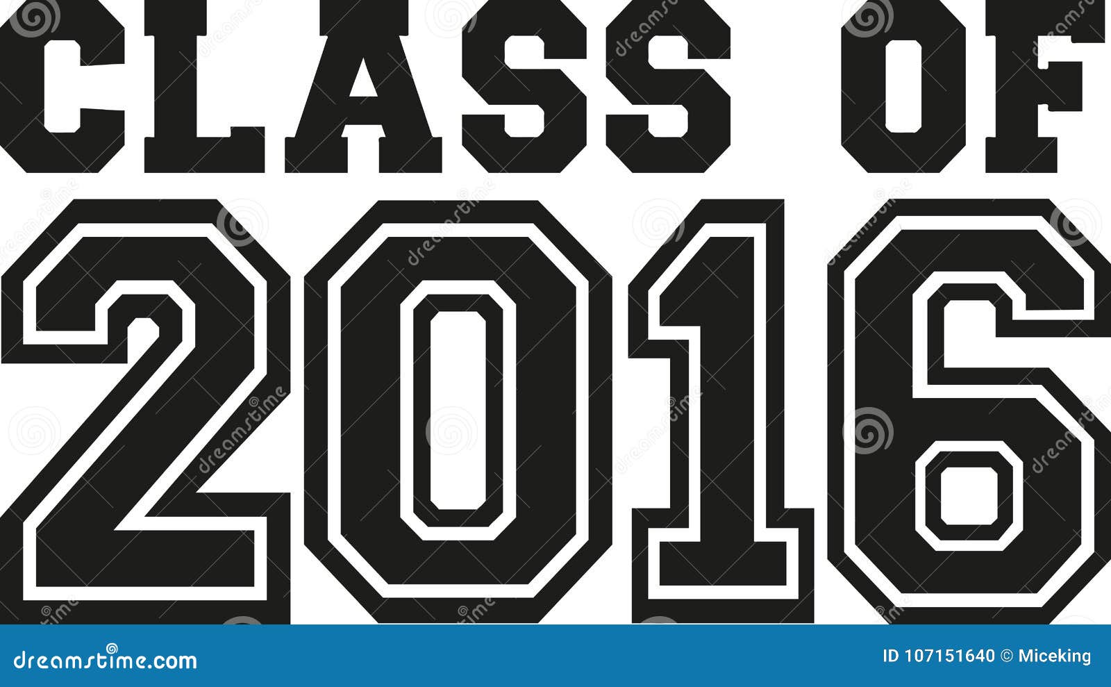 Class of 2016 stock illustration. Illustration of vector - 107151640