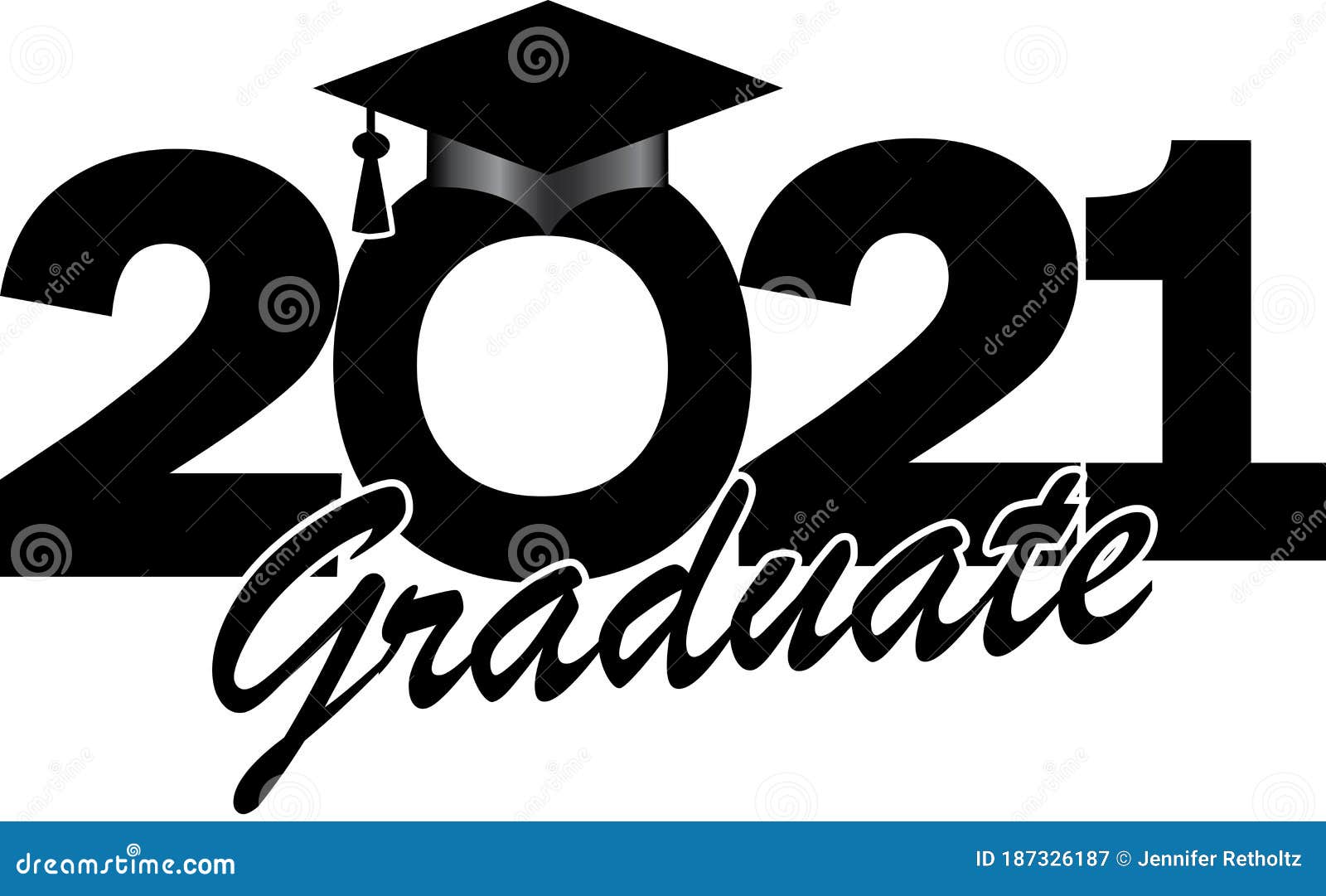 Download Class Of 2021 Graduate Banner Stock Vector - Illustration ...