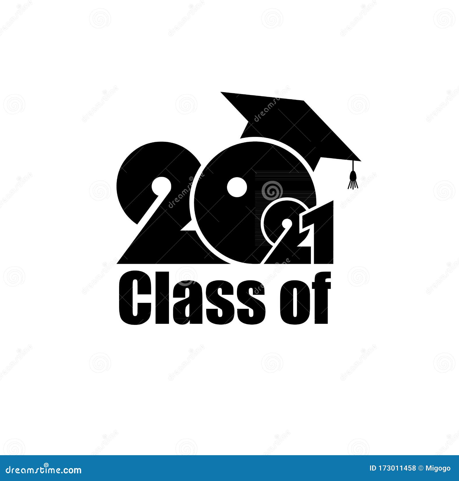 Download Class Of 2021 With Graduation Cap. On White Background ...