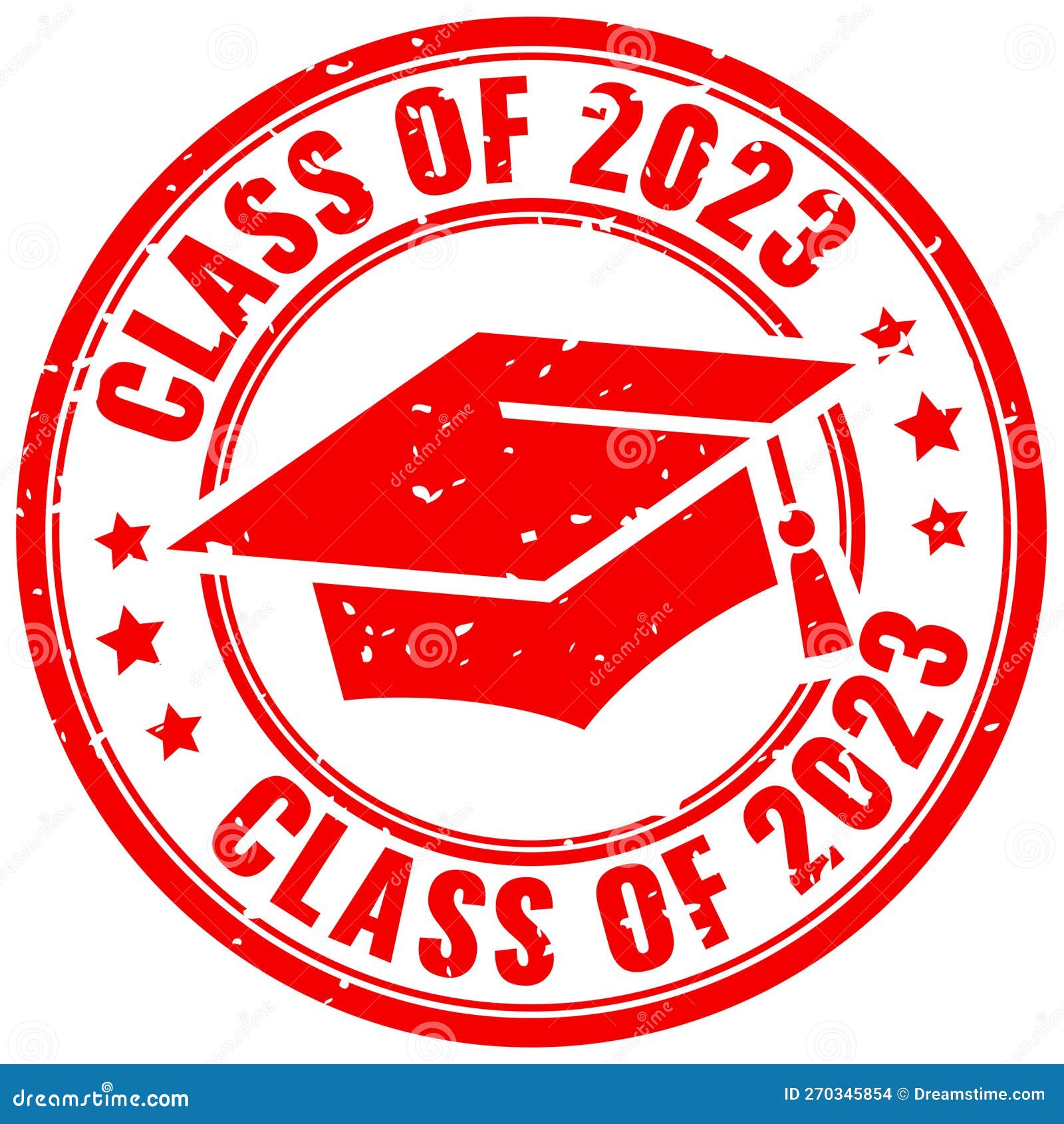 Class of 2023 Graduation Rubber Stamp Stock Vector Illustration of