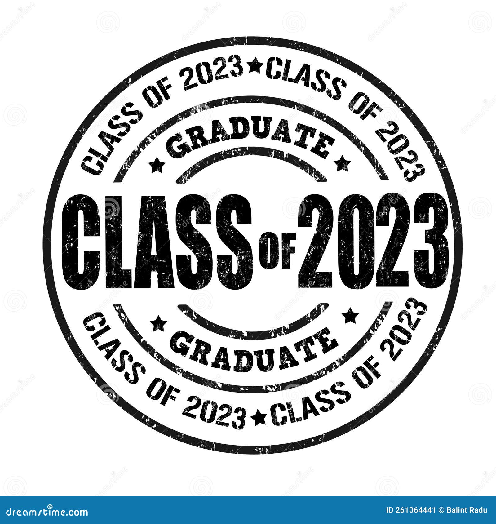 Class of 2023 stamp stock vector. Illustration of star 261064441
