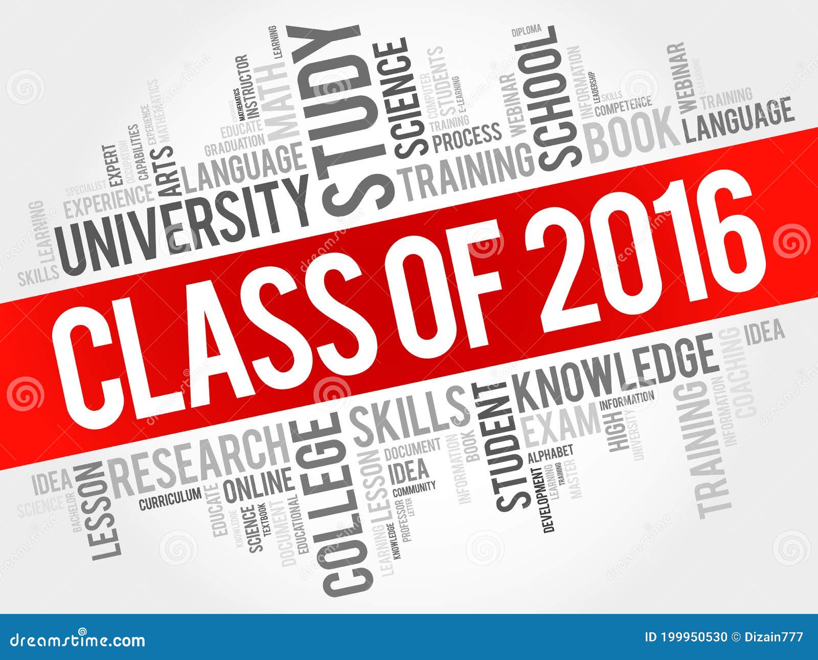 CLASS of 2016 word cloud stock illustration. Illustration of reunion ...