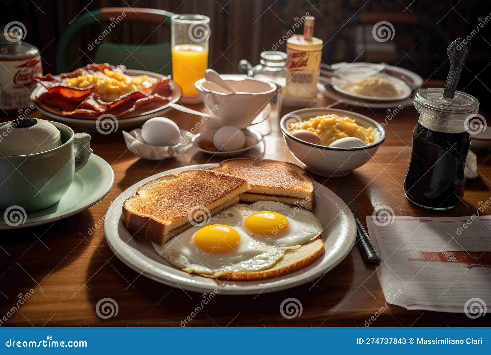 A Breakfast Featuring A Plate Of Fluffy Scrambled Eggs Crispy Hash A Breakfast Featuring A Plate Of Fluffy Scrambled Eggs Crispy Hash