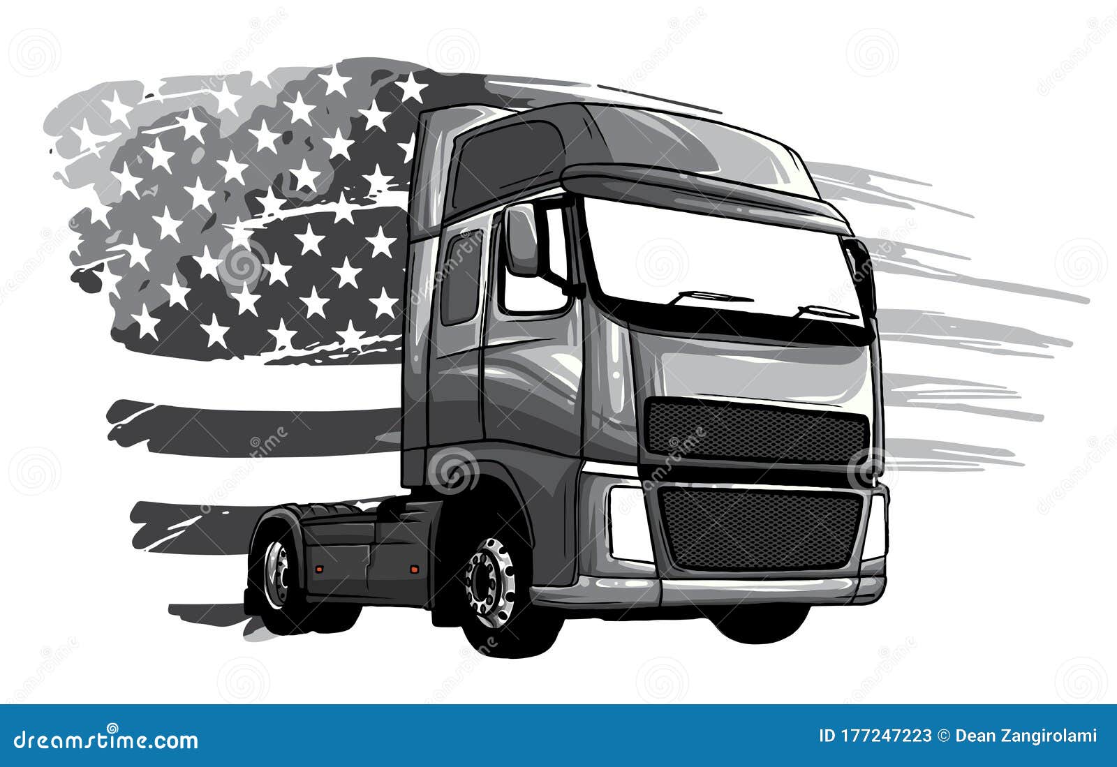 Free Free 265 American Flag Semi Truck Svg SVG PNG EPS DXF File