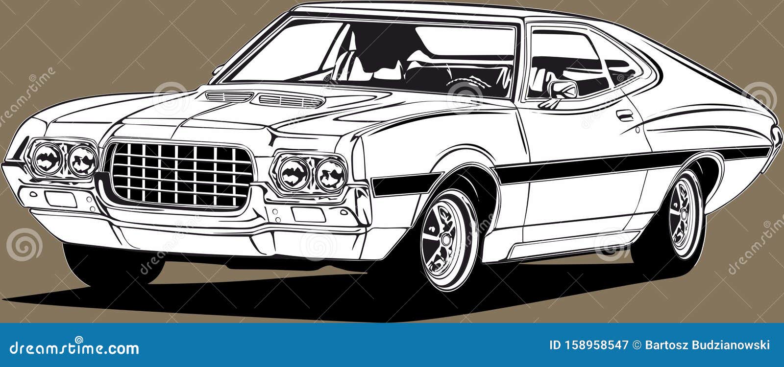 Ford Gran Torino Sport vector drawing