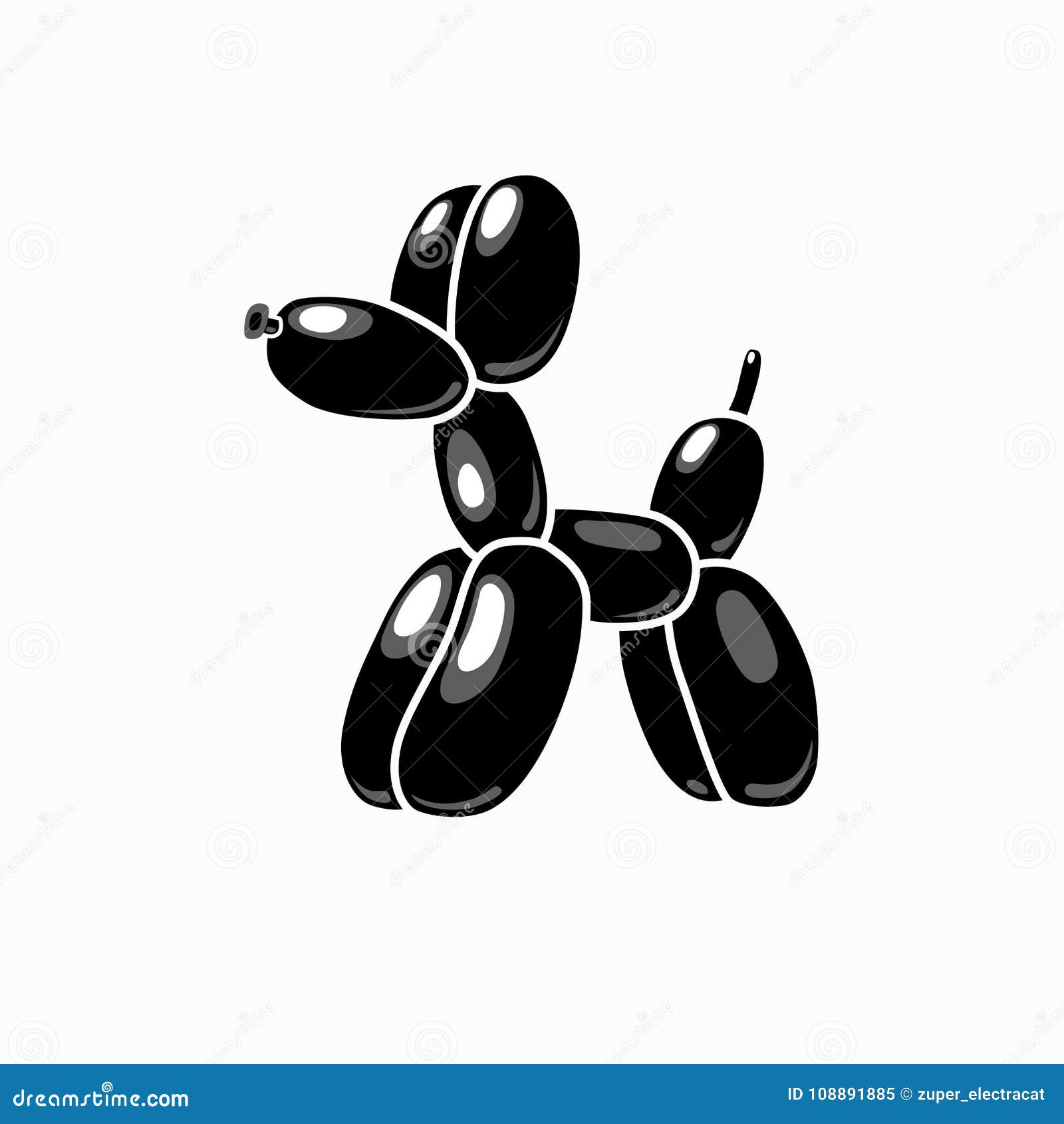 Download Classic Balloon Dog. Vector Illustration Of Cute Cartoon ...