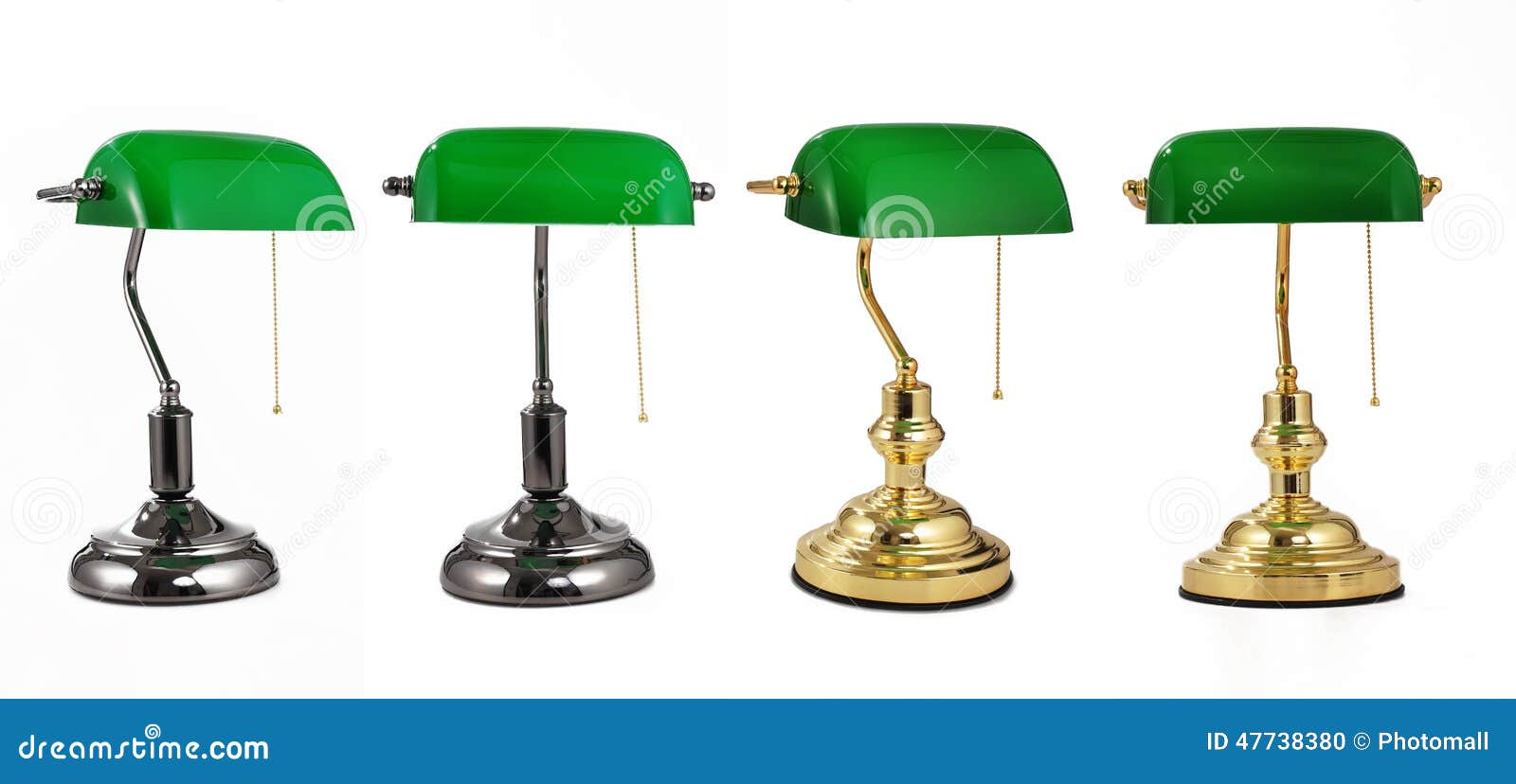 gold bankers lamp