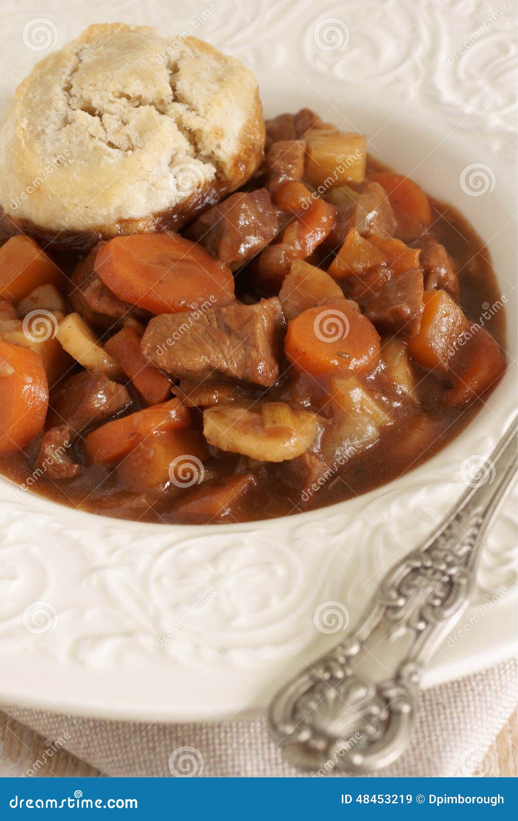 Classic beef cobbler stock image. Image of onion, meal 48453219