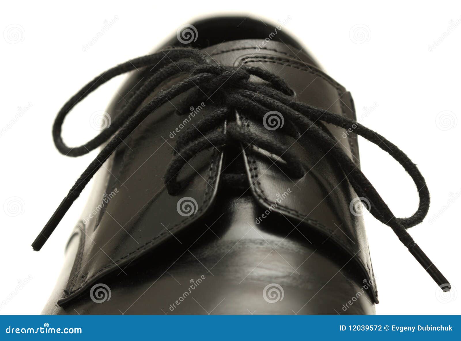 Classic Black Men S Shoe on White Background Stock Photo - Image of ...