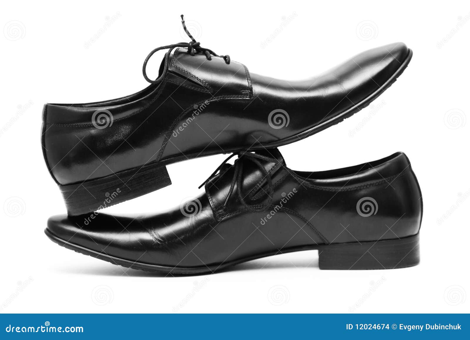 Classic Black Men S Shoes Standing on Each Other Stock Photo - Image of ...