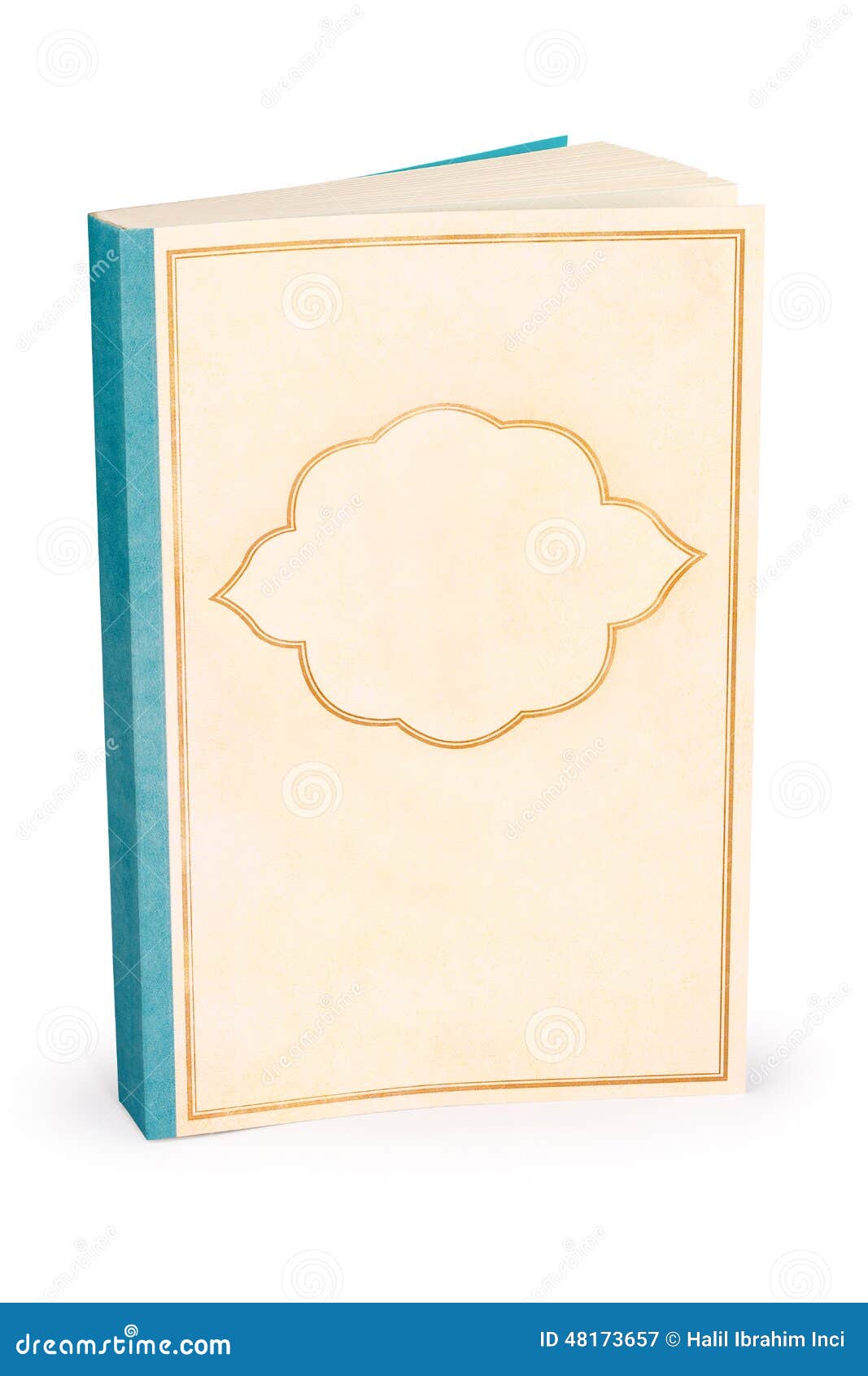 Classic Blank Book Cover Clipping Path Stock Image Image of