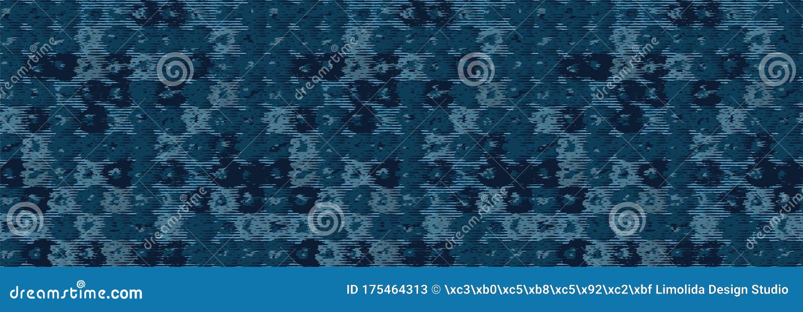 Classic Blue Blurred Vector Texture Seamless Border ...