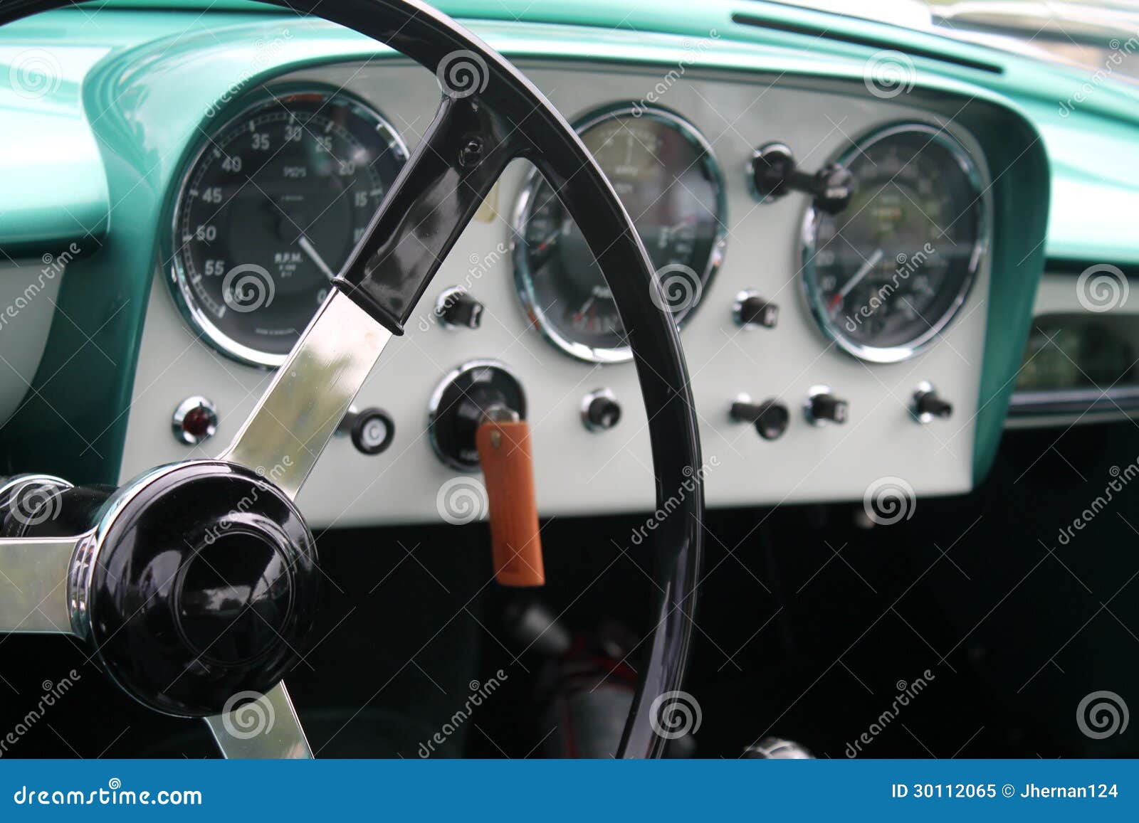classic sports car interior dials