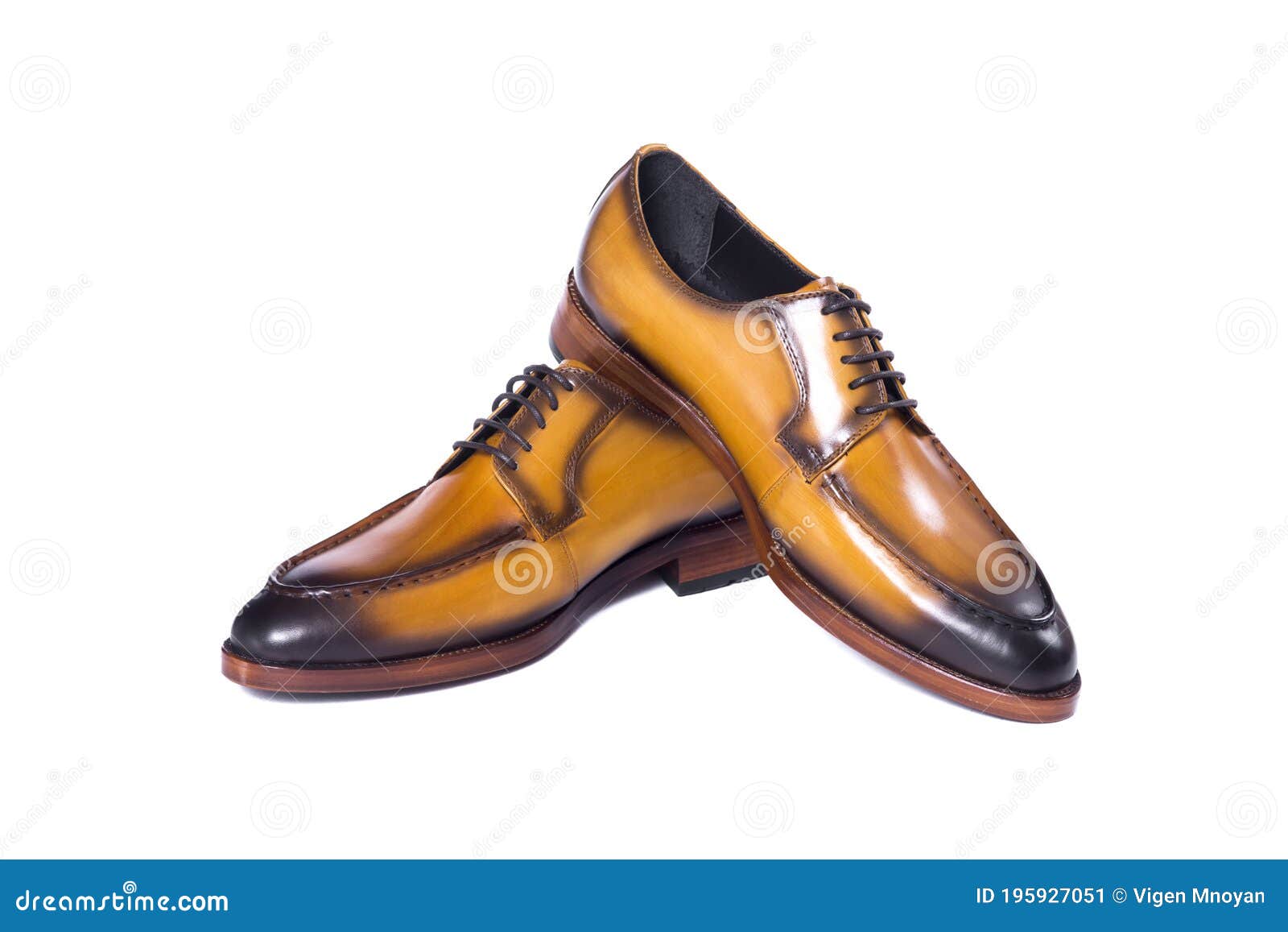 Classic Brown Leather Shoes Stock Image Image of leather, male 195927051