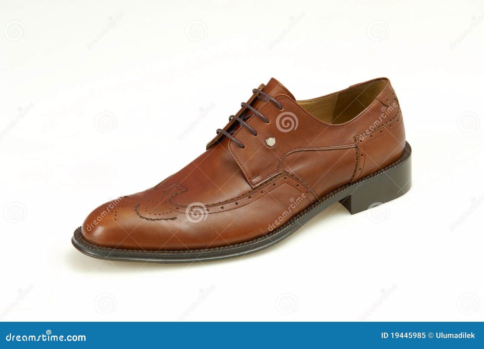 Classic brown men shoes stock image. Image of clothing - 19445985