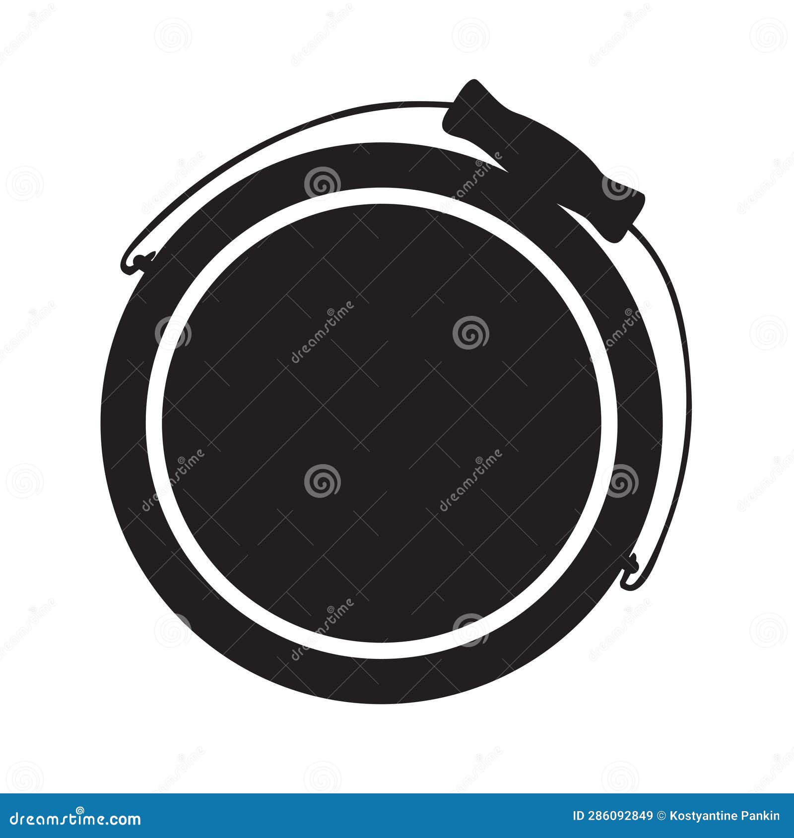 Classic bucket top view stock illustration. Illustration of industry 286092849