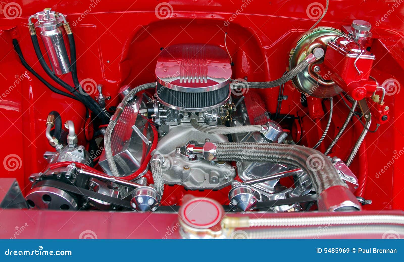 Classic car engine stock image. Image of metallic, chrome 5485969