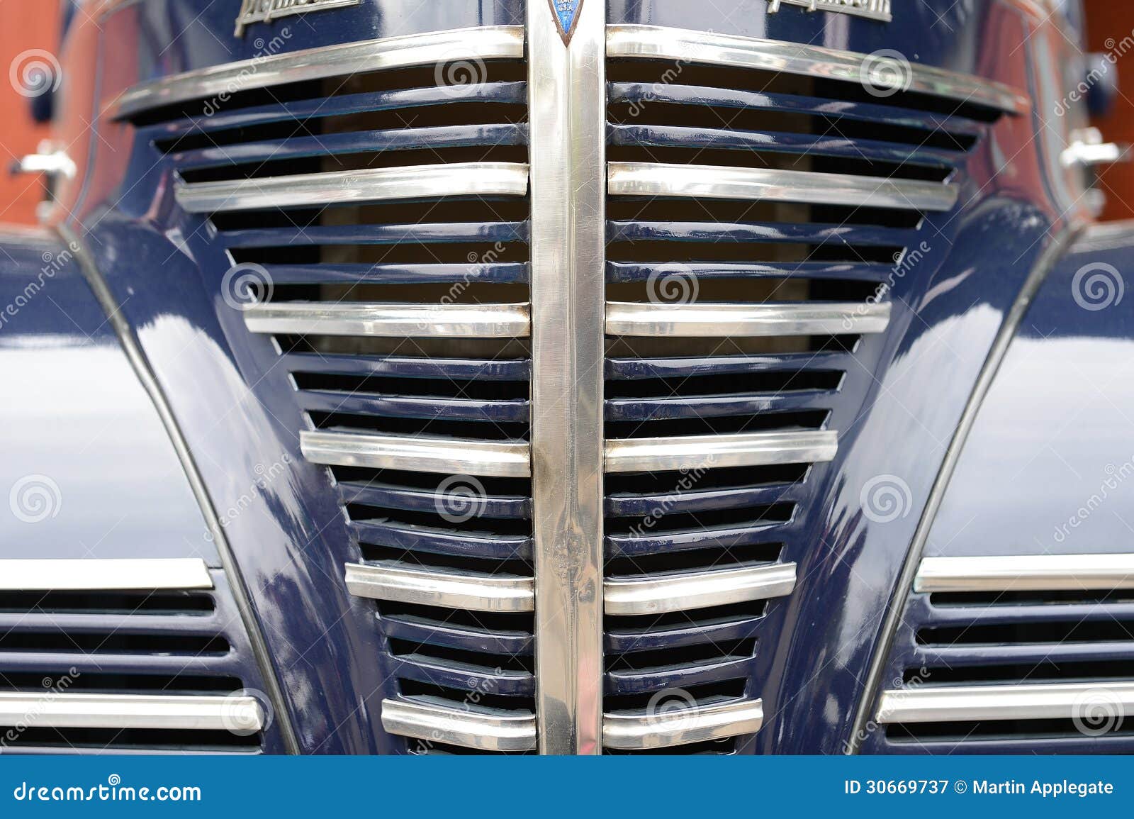 Classic car front grill stock image. Image of slit, transportation