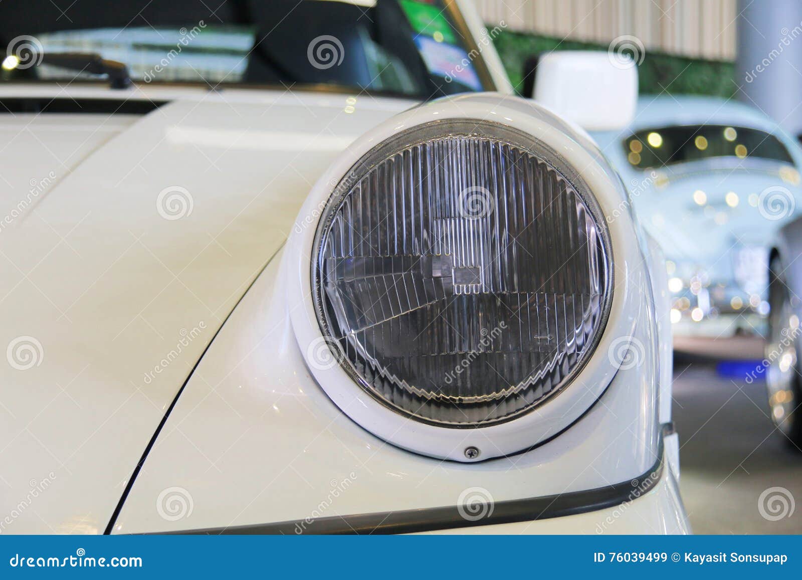Classic car front light stock image. Image of headlight 76039499