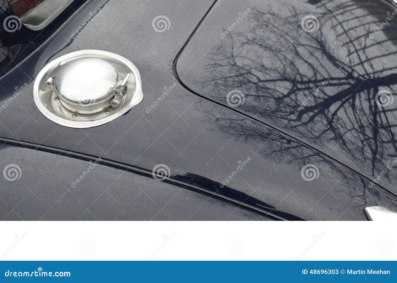 Classic car fuel cap. stock image. Image of bodywork 48696303